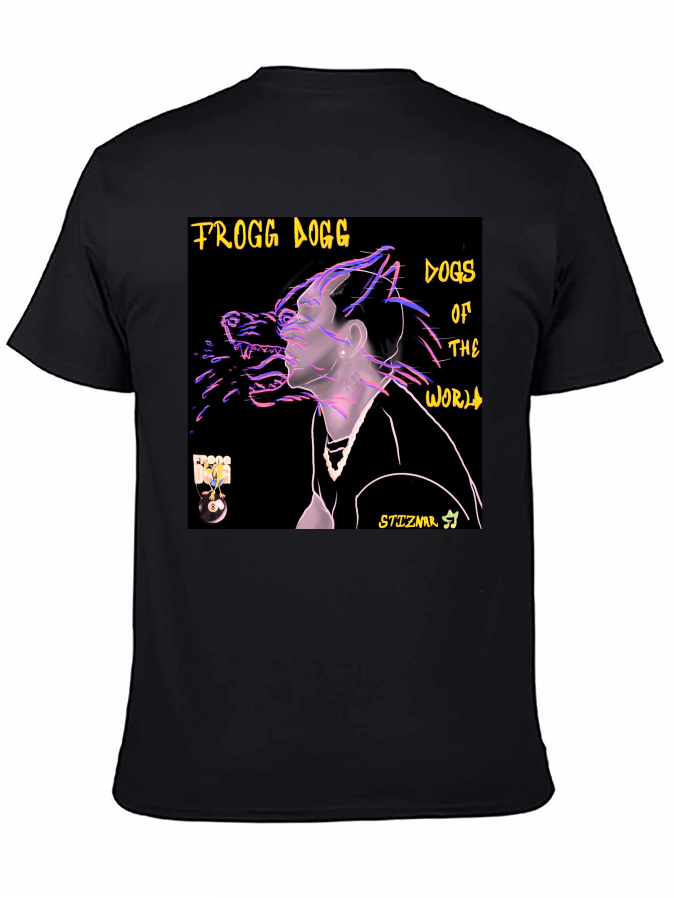 Frogg Dogg Dogs of the World Black T-Shirt