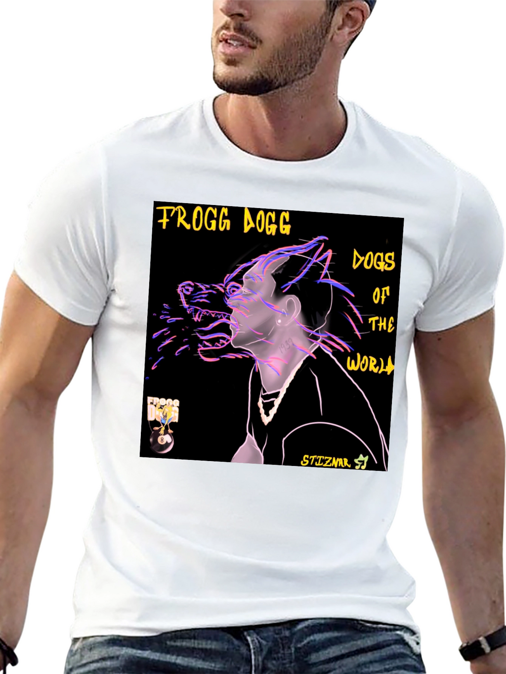 Frogg Dogg Dogs of the World Black T-Shirt