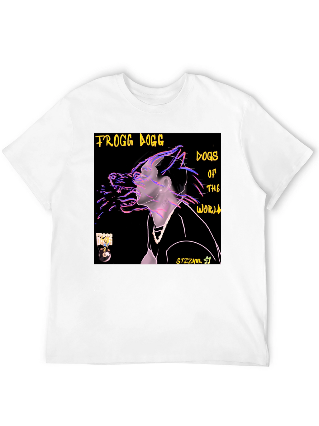 Frogg Dogg Dogs of the World Black T-Shirt