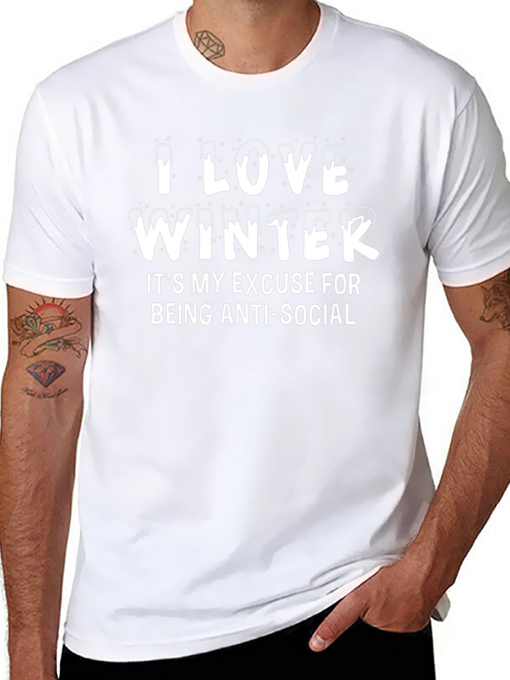 I Love Winter Anti-Social T-Shirt
