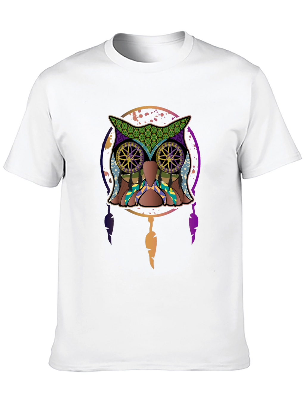 Owl Dreamcatcher Graphic Tee - Mens Black T-Shirt