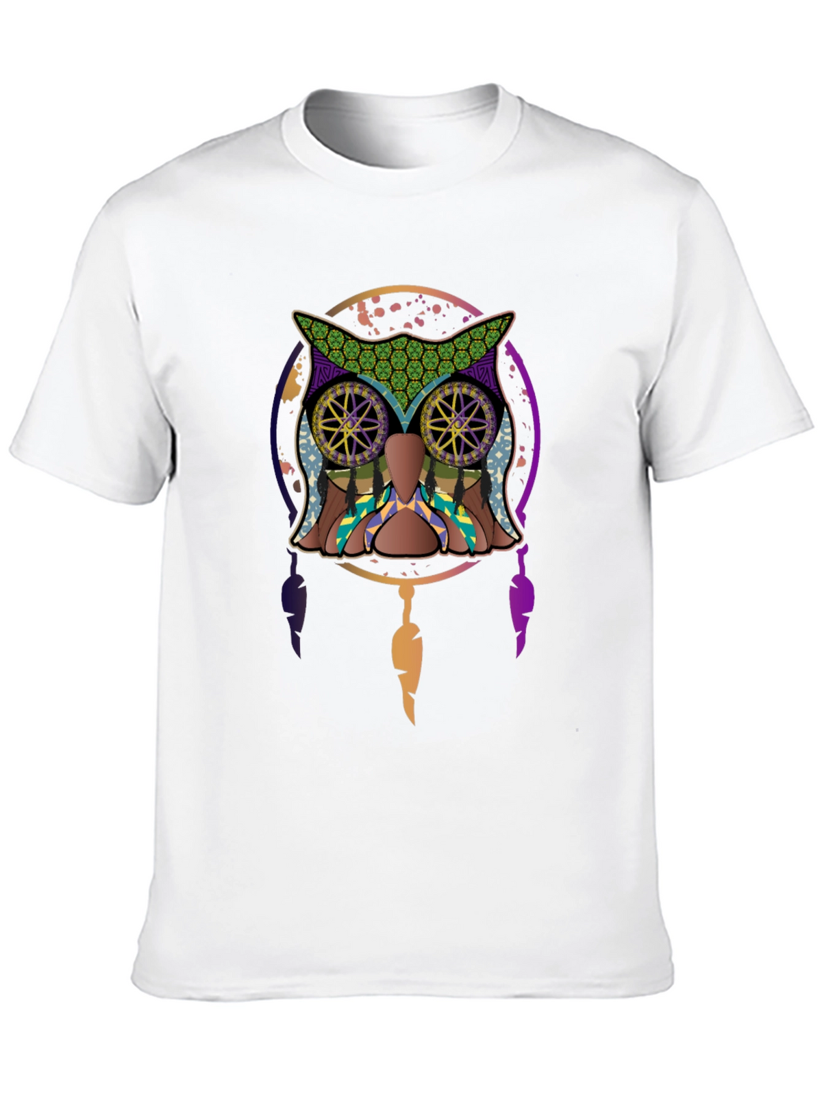 Owl Dreamcatcher Graphic Tee - Mens Black T-Shirt