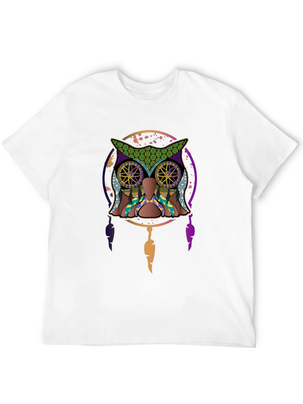 Owl Dreamcatcher Graphic Tee - Mens Black T-Shirt