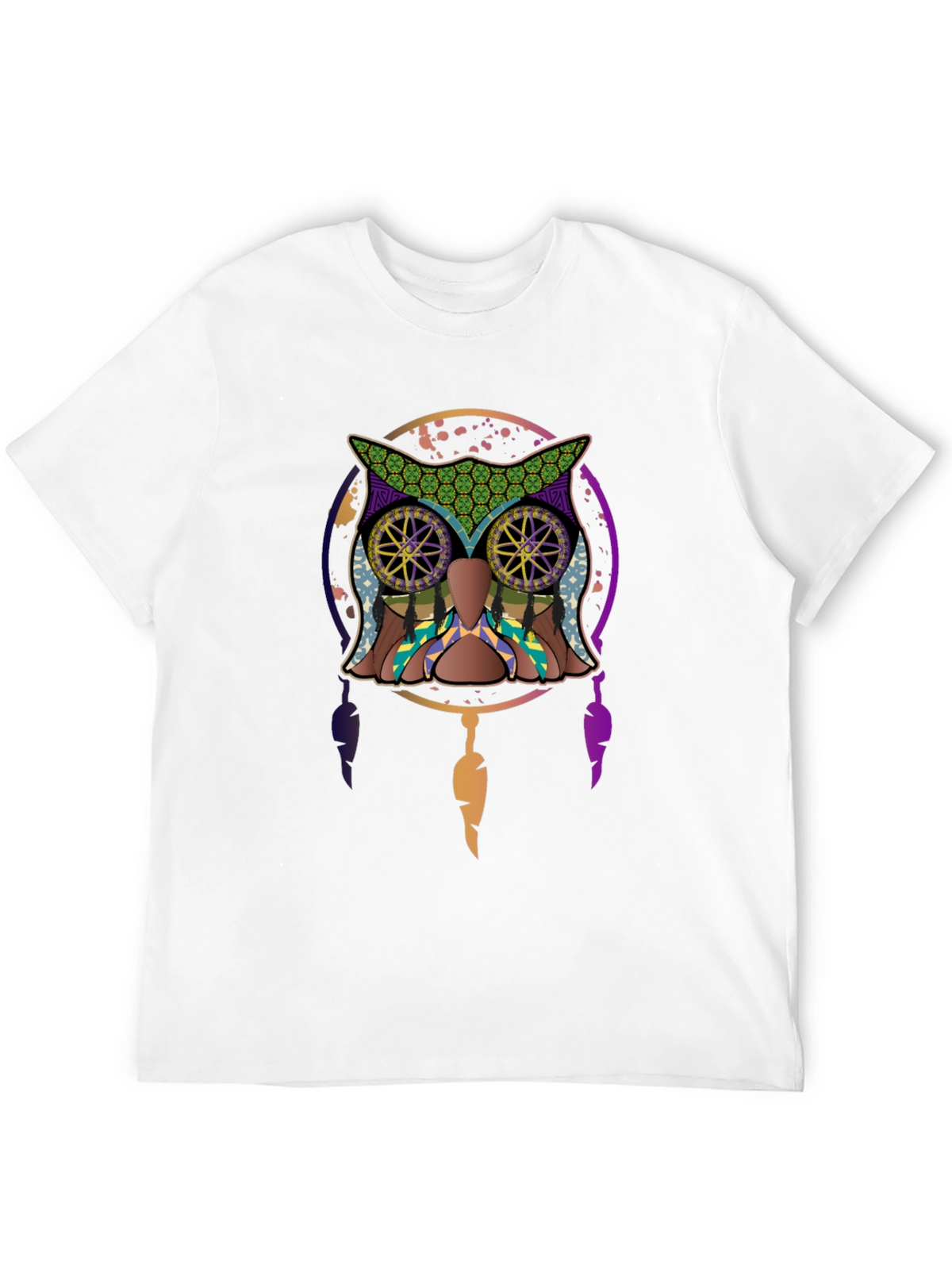 Owl Dreamcatcher Graphic Tee - Mens Black T-Shirt
