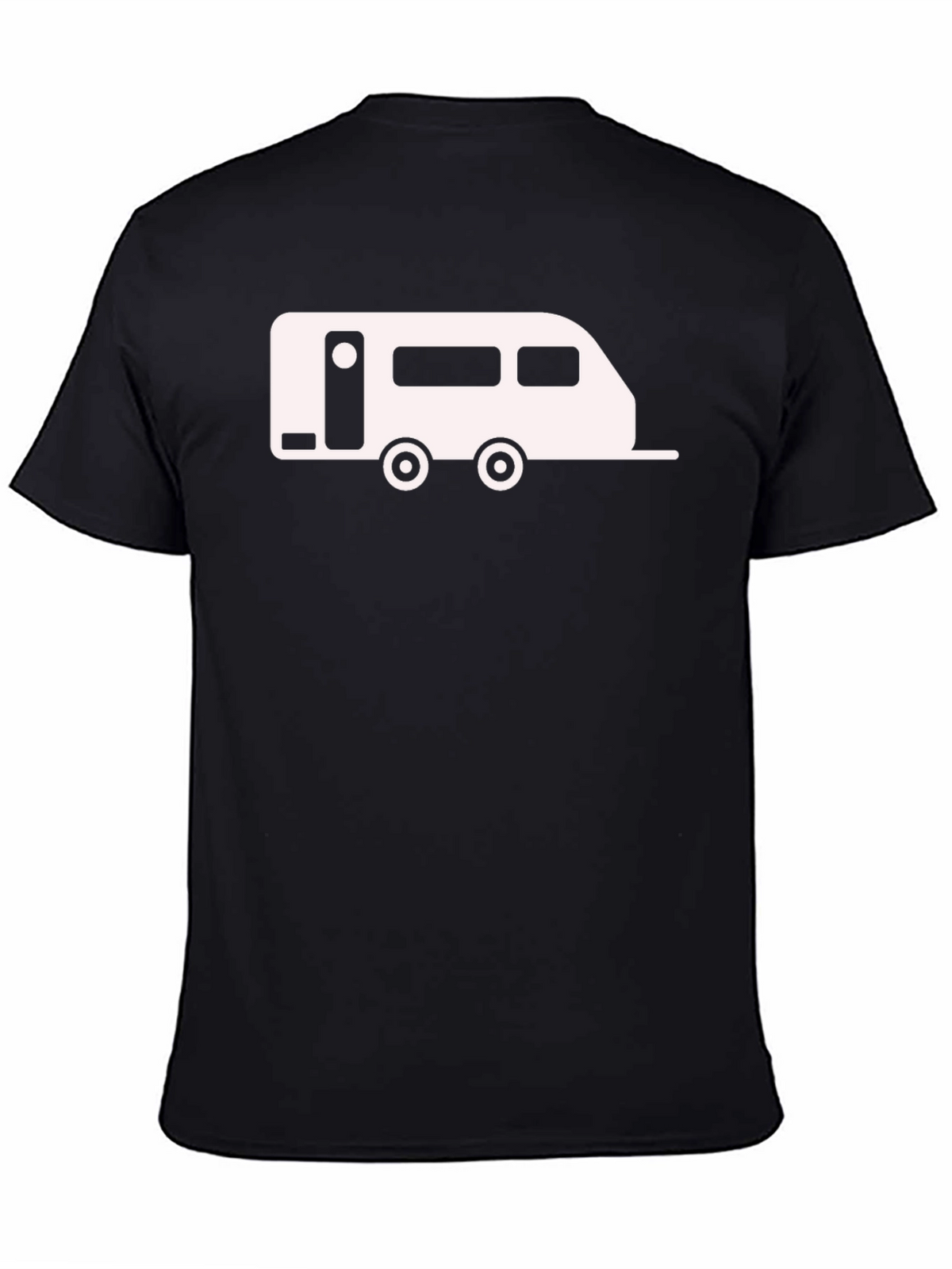 Camper Graphic Tee - Black Cotton Casual Shirt