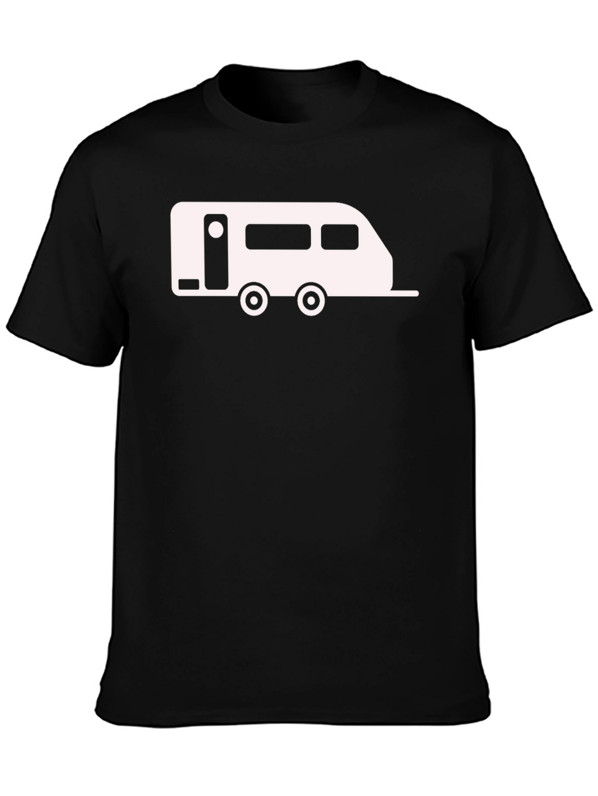 Camper Graphic Tee - Black Cotton Casual Shirt