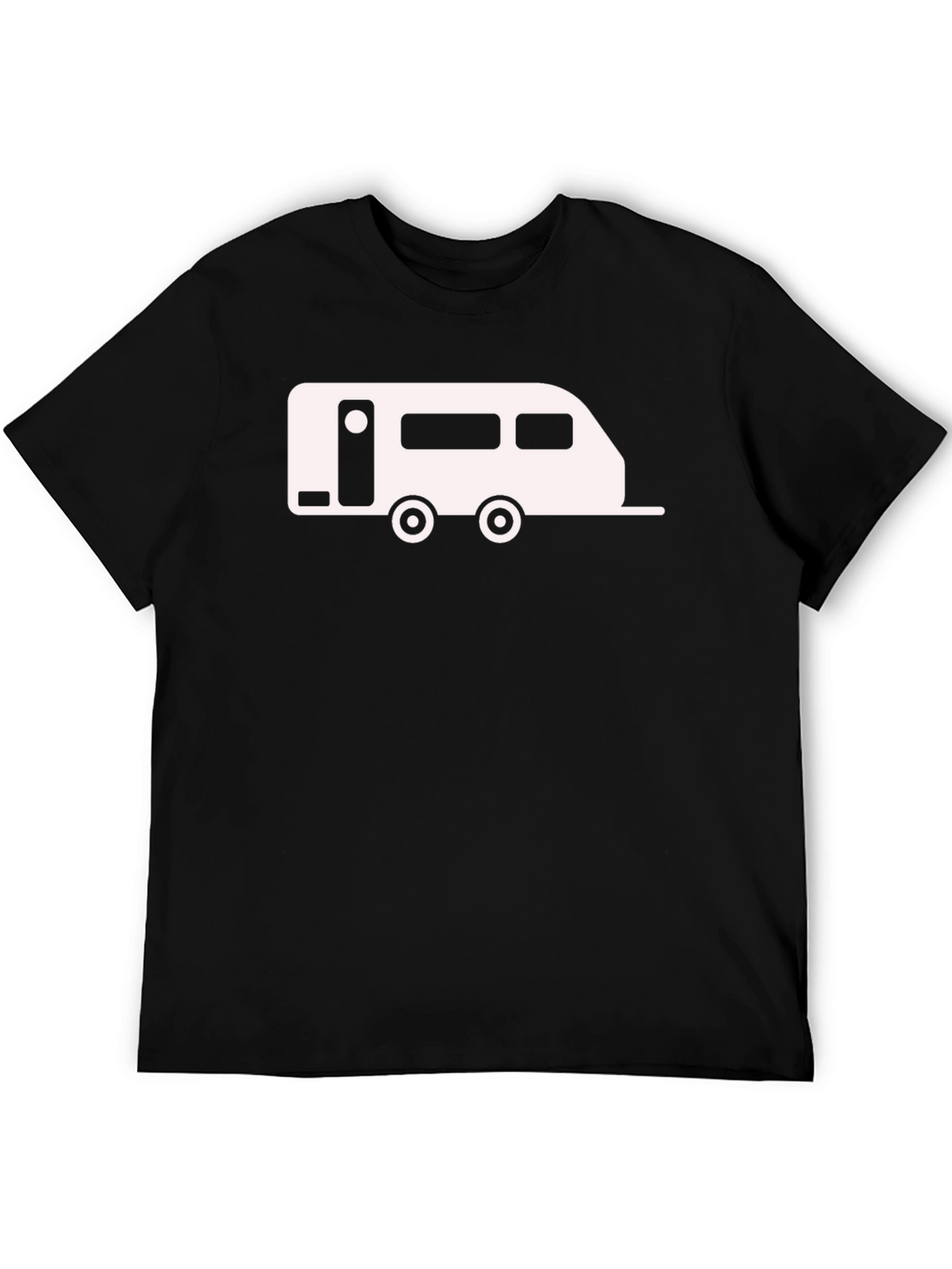 Camper Graphic Tee - Black Cotton Casual Shirt