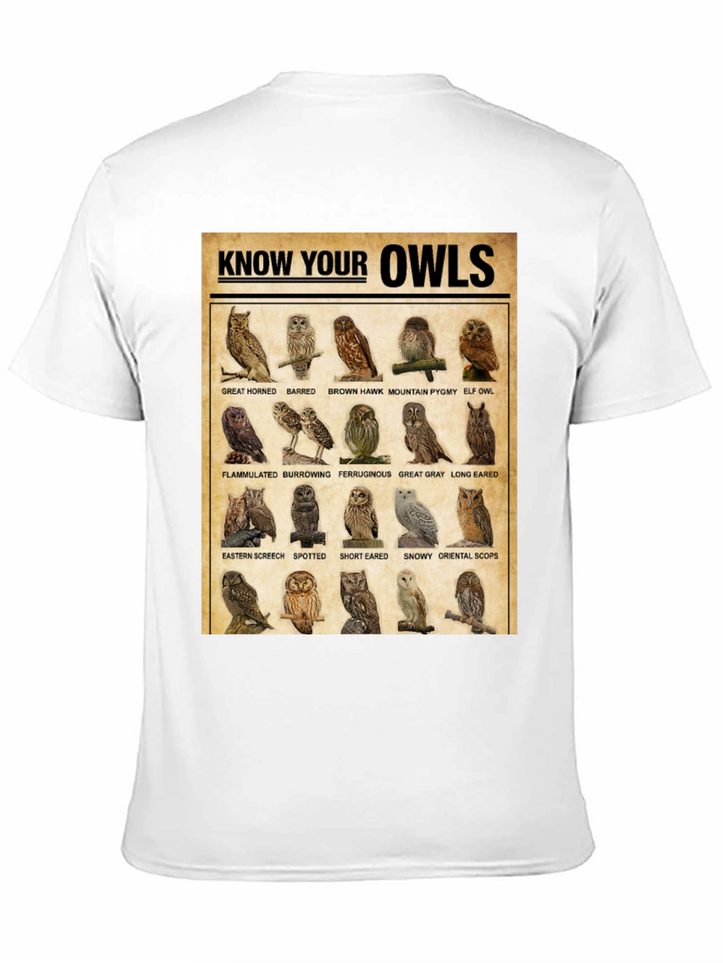 Know Your Owls T-Shirt: Bird Lovers Edition