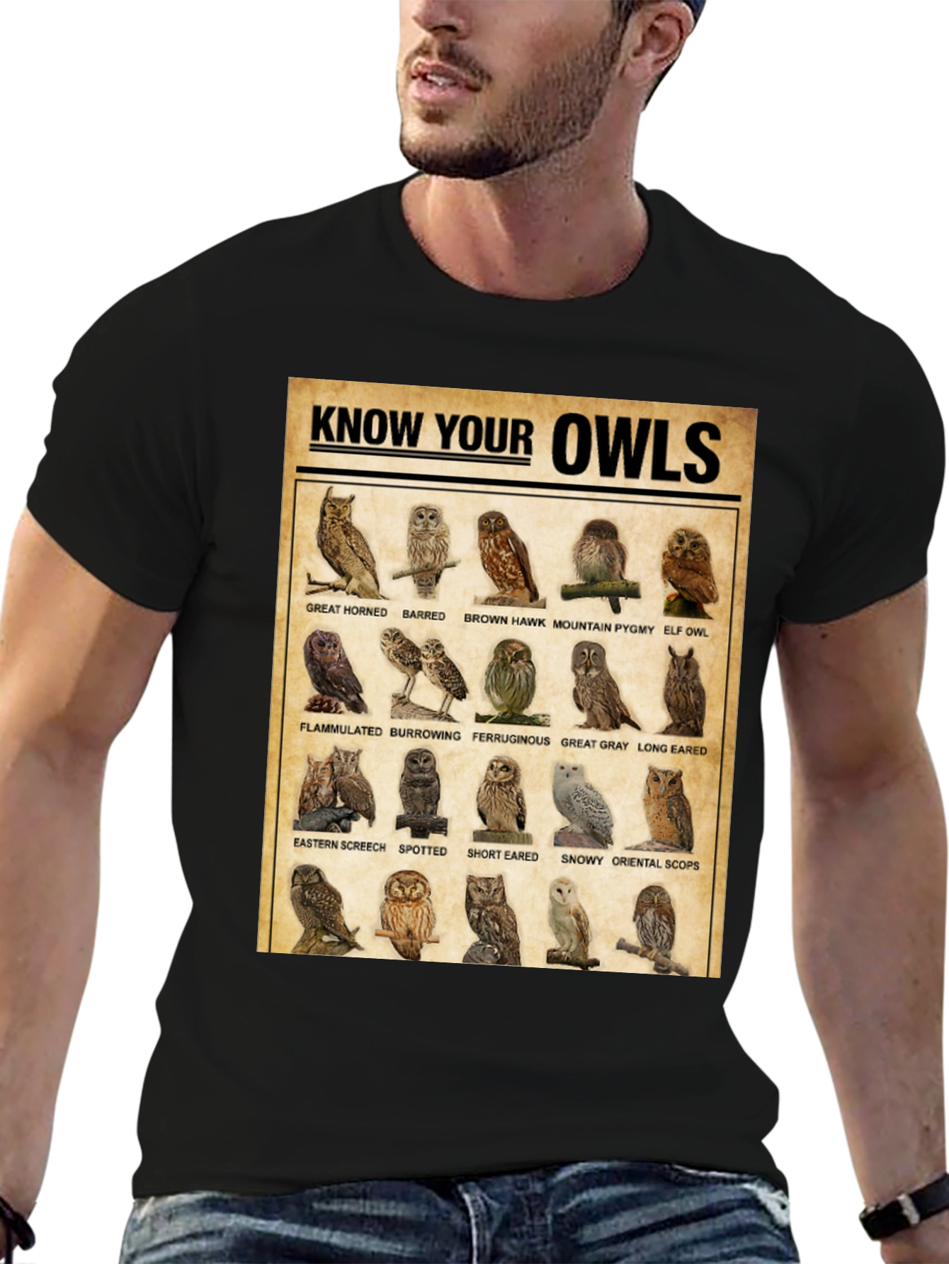 Know Your Owls T-Shirt: Bird Lovers Edition