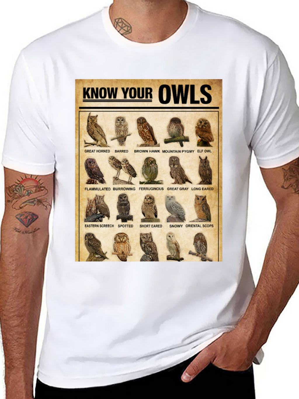 Know Your Owls T-Shirt: Bird Lovers Edition