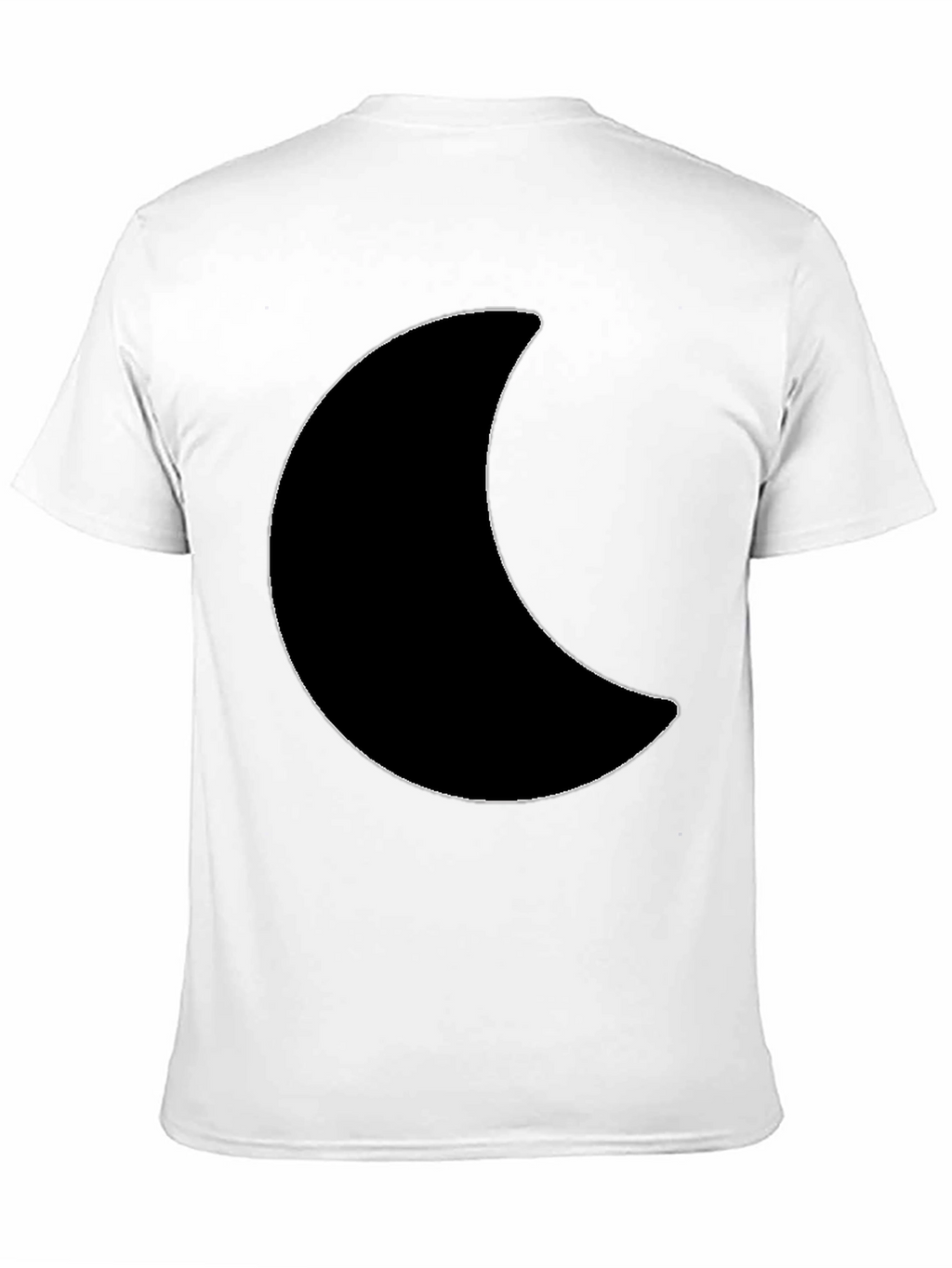 Crescent Moon Graphic Tee - Black Cotton T-Shirt