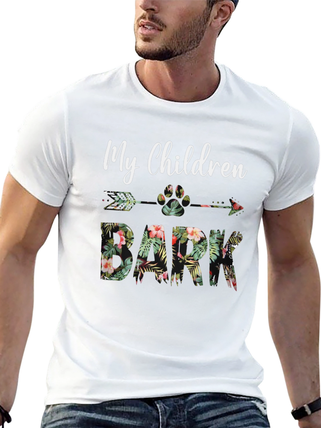 My Children Bark Floral Graphic Tee