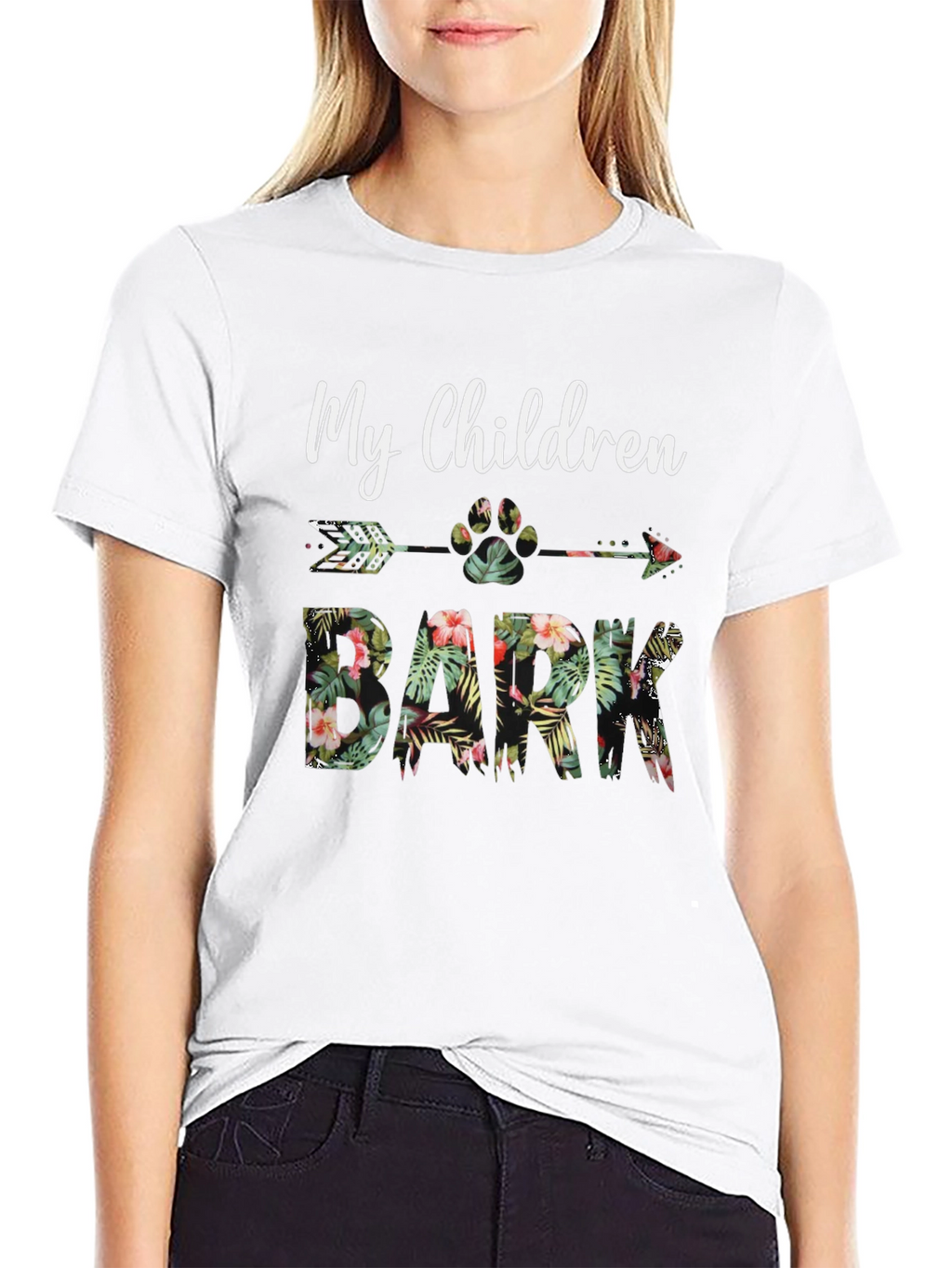 My Children Bark Floral Graphic Tee