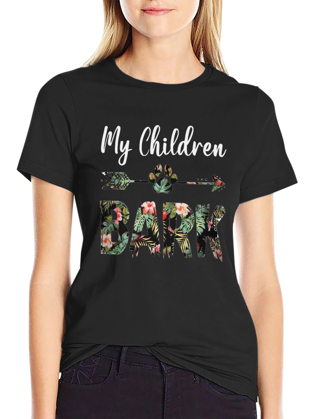 My Children Bark Floral Graphic Tee