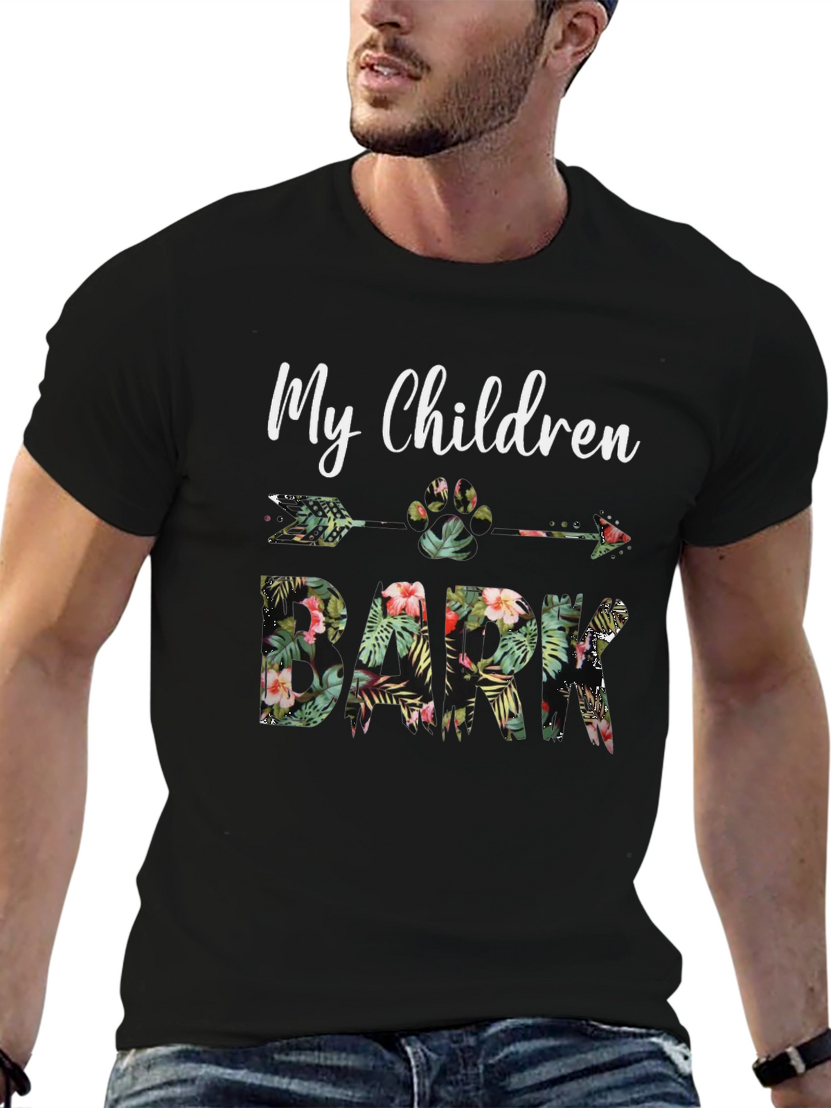 My Children Bark Floral Graphic Tee