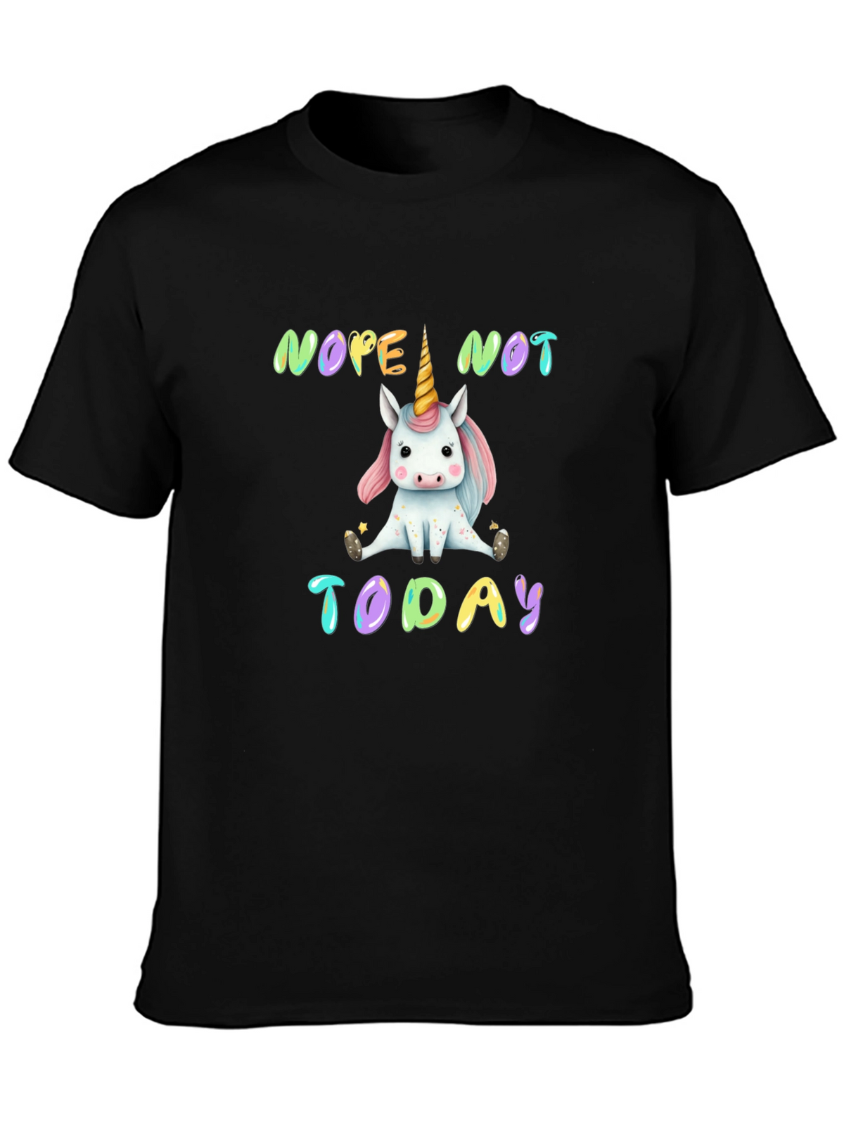 Nope Not Today Unicorn Graphic Tee