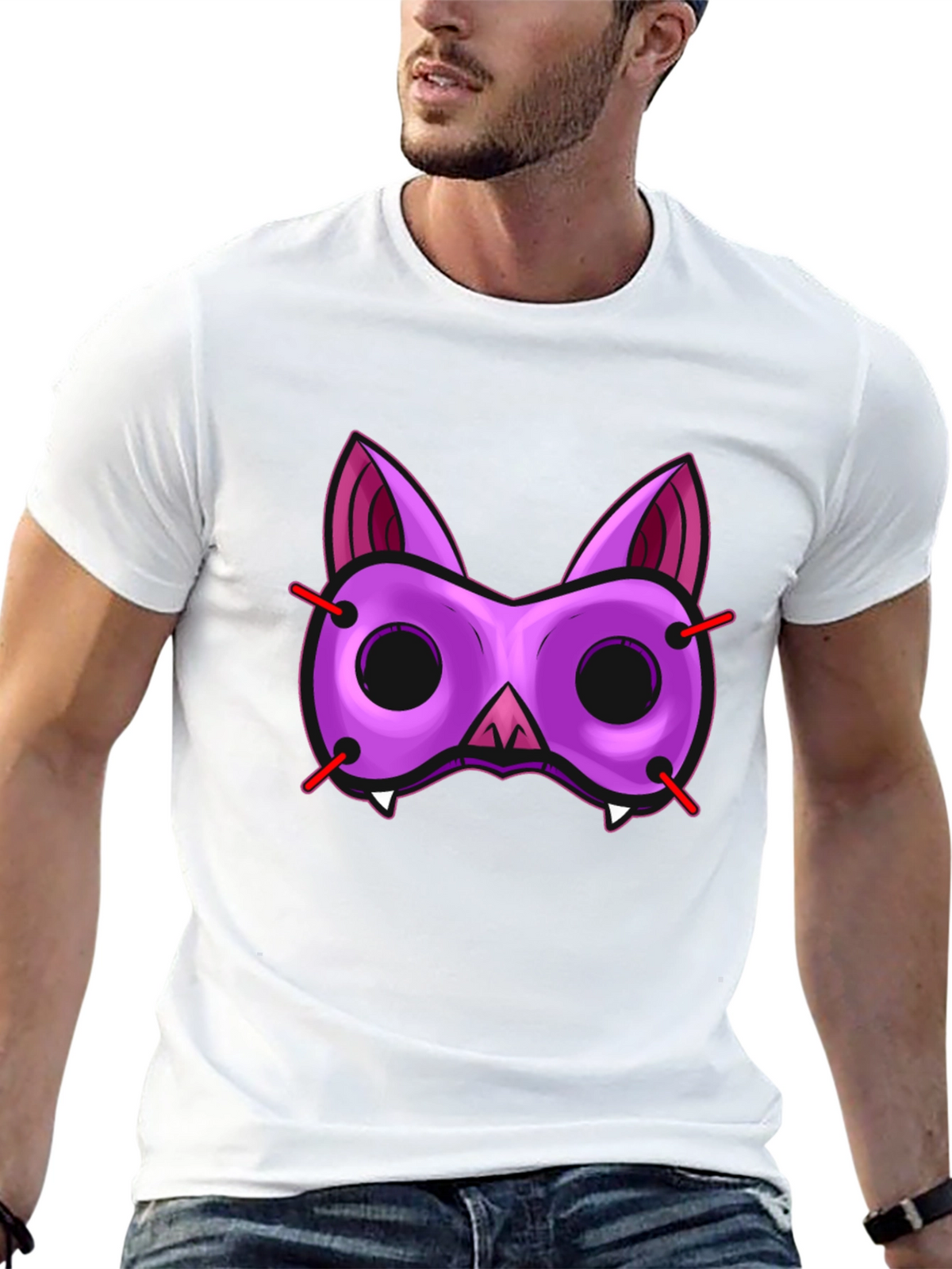 Funky Bat Mask Graphic Tee