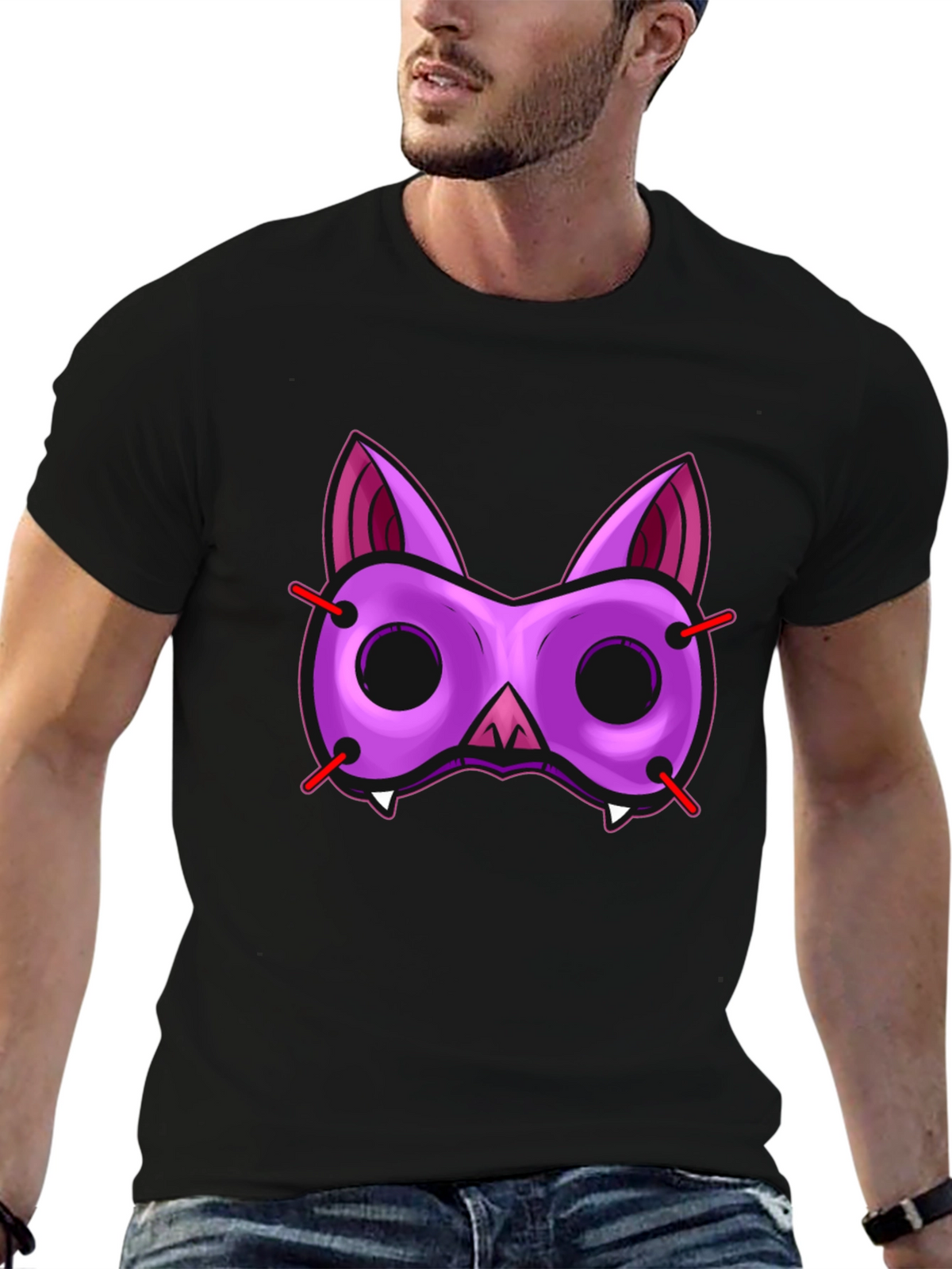 Funky Bat Mask Graphic Tee