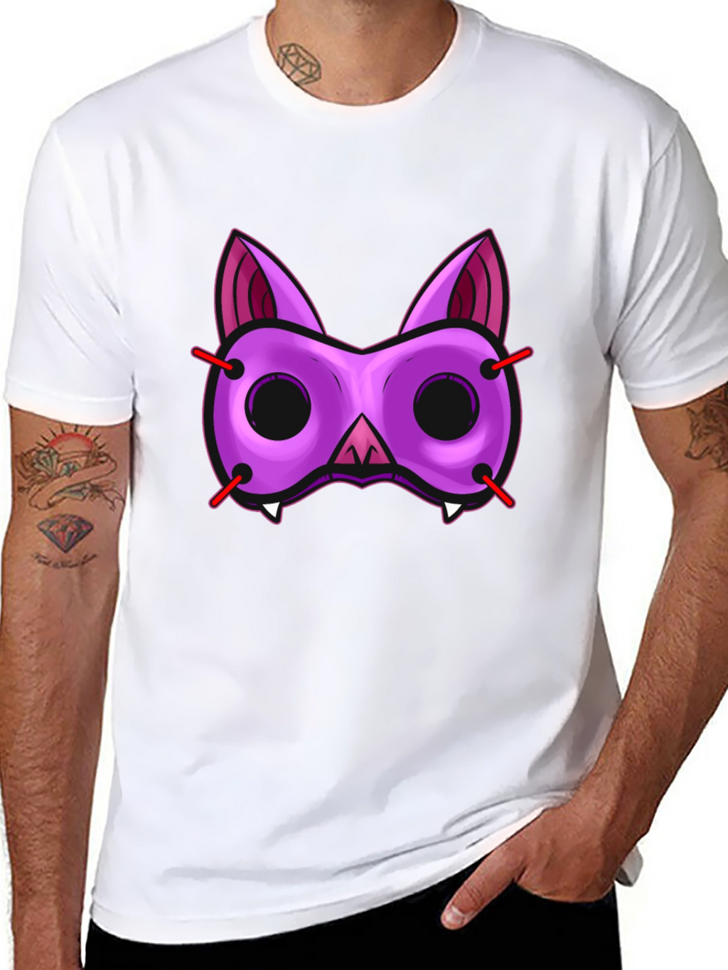 Funky Bat Mask Graphic Tee