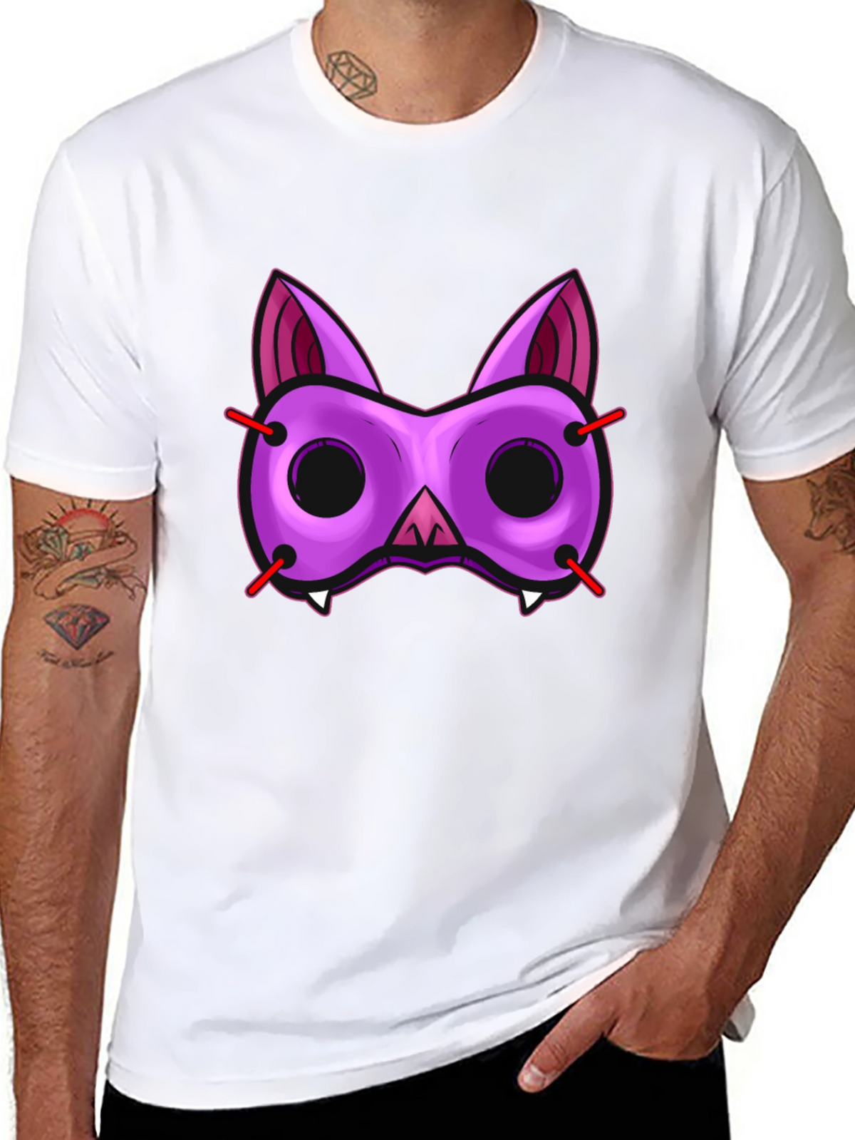 Funky Bat Mask Graphic Tee