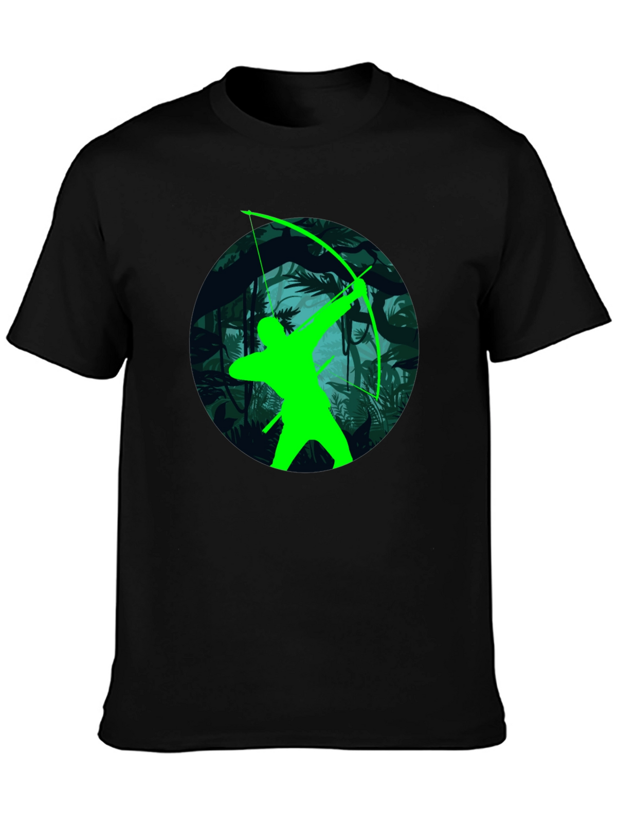 Green Arrow Graphic T-Shirt - Black Tee