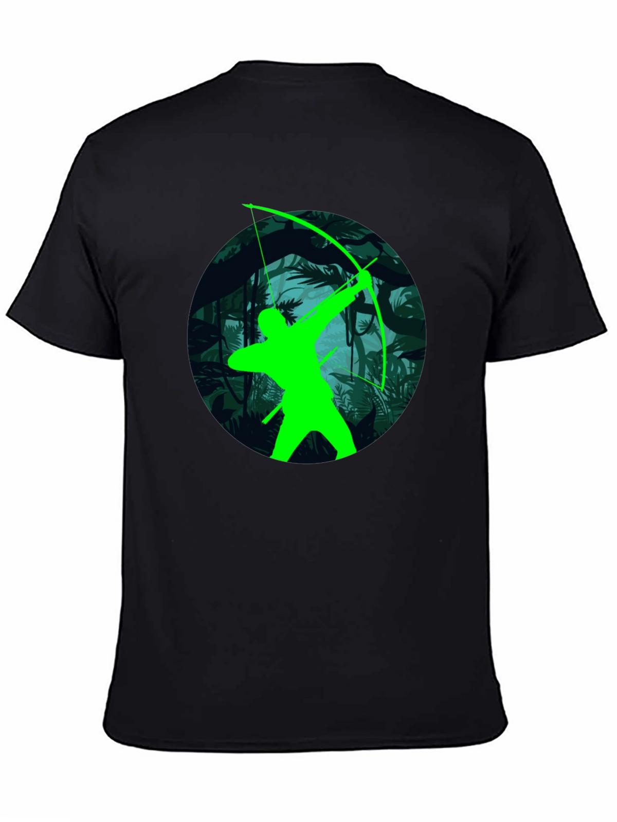 Green Arrow Graphic T-Shirt - Black Tee