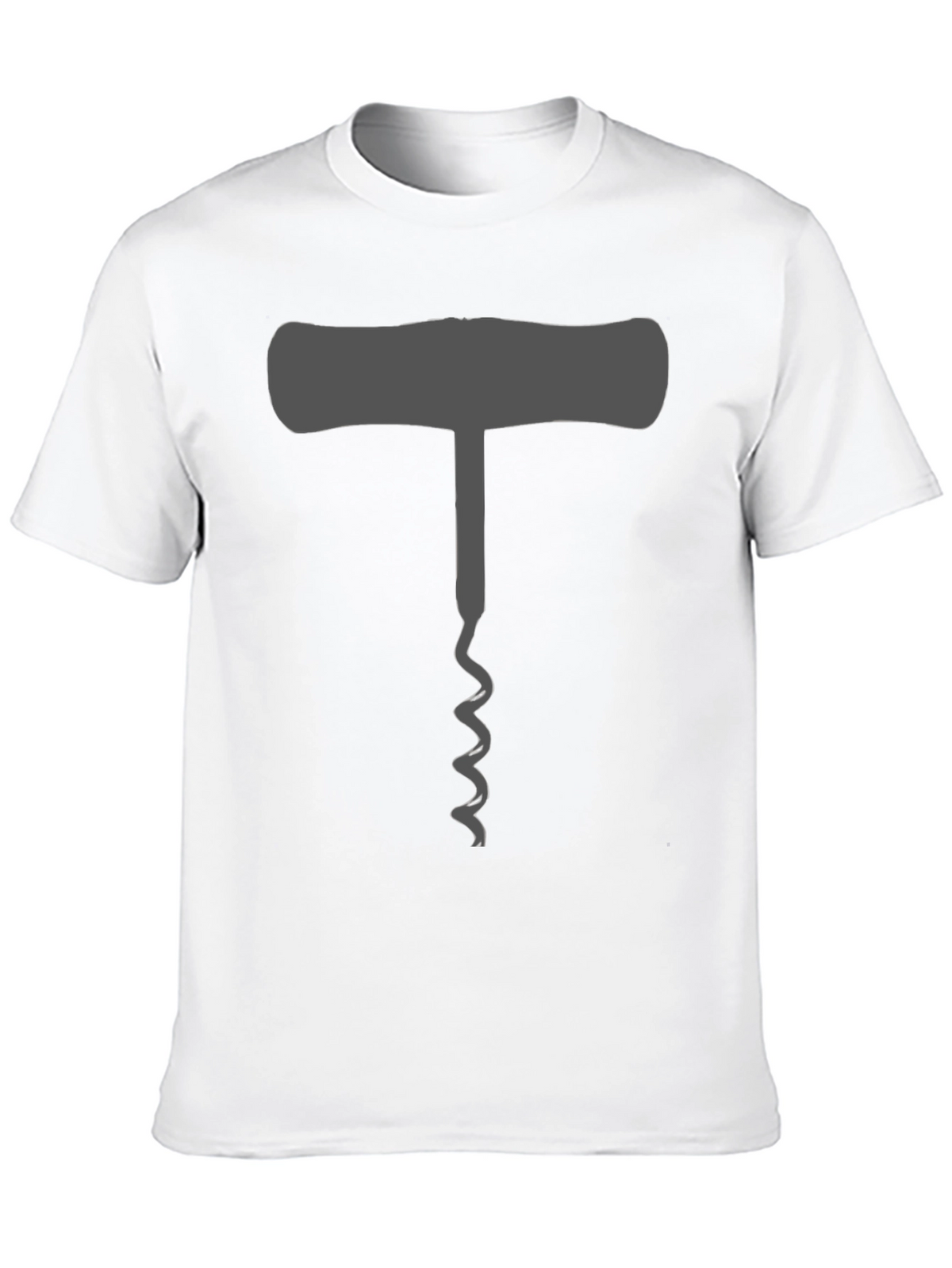 Wine Lovers Corkscrew T-Shirt - Black
