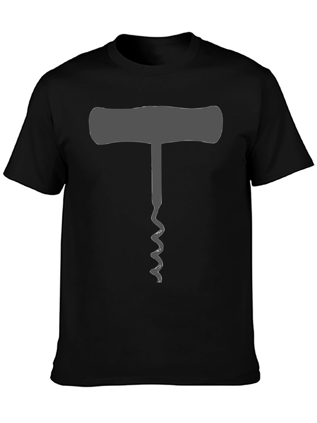 Wine Lovers Corkscrew T-Shirt - Black