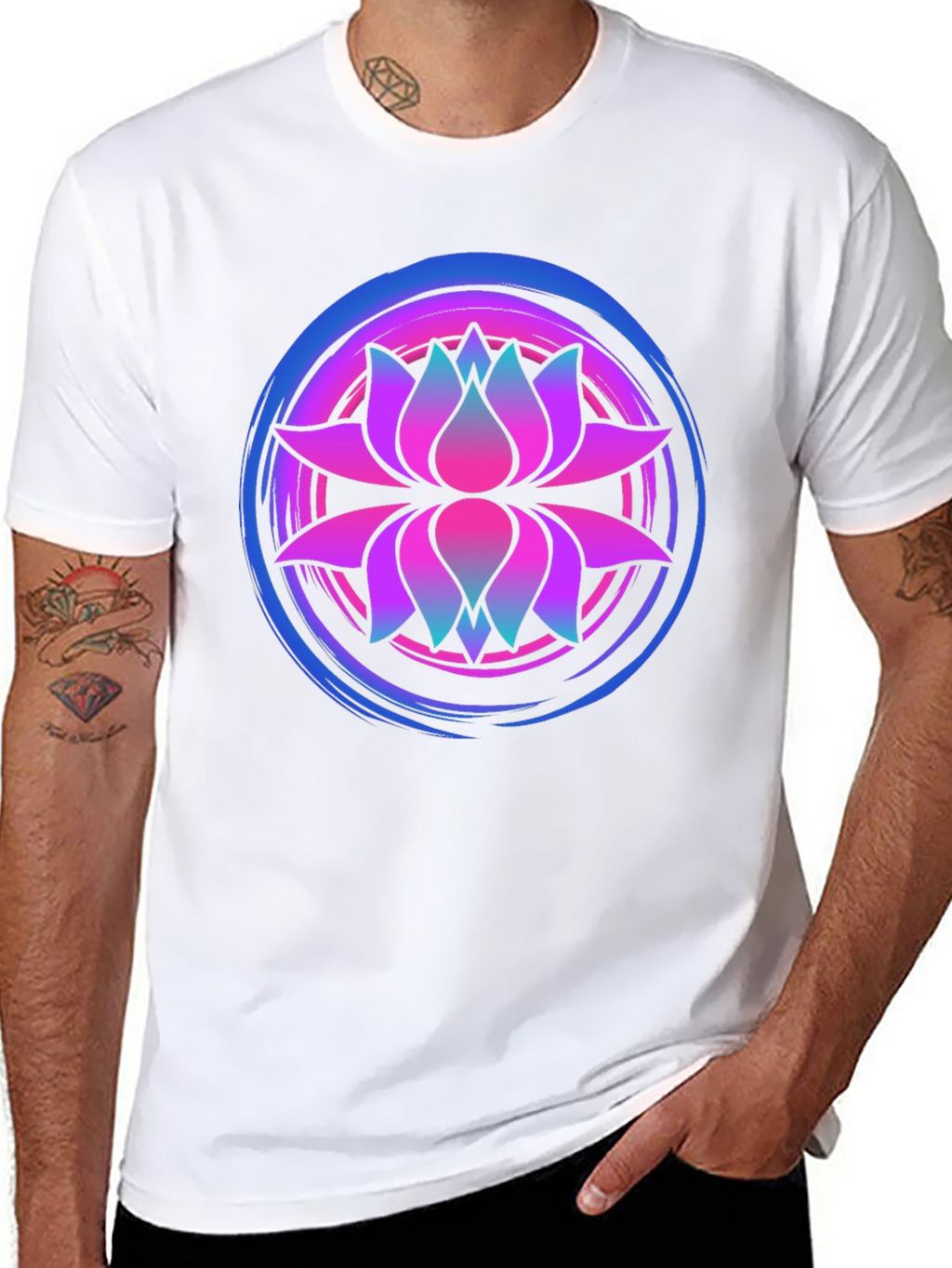 Lotus Mandala Graphic Tee - Premium Comfort