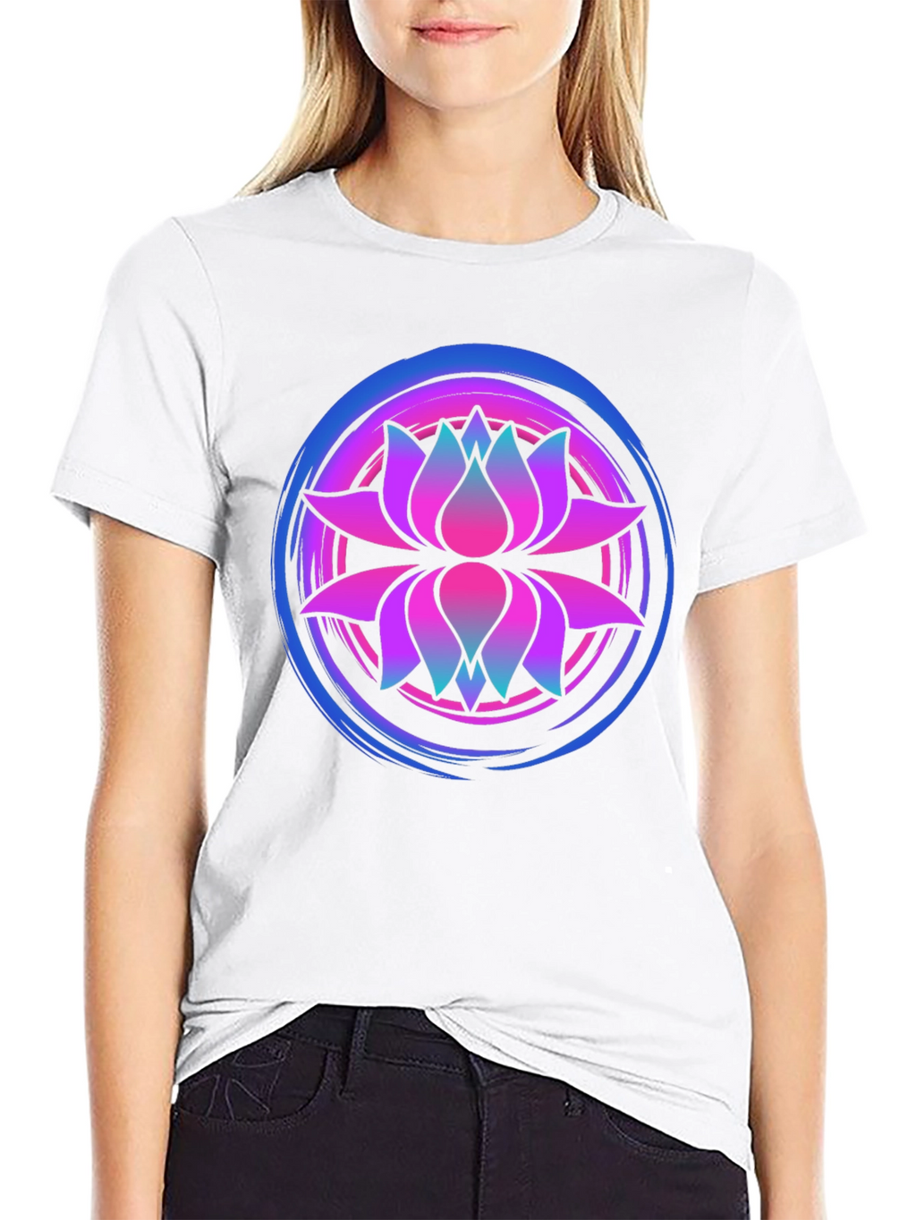 Lotus Mandala Graphic Tee - Premium Comfort