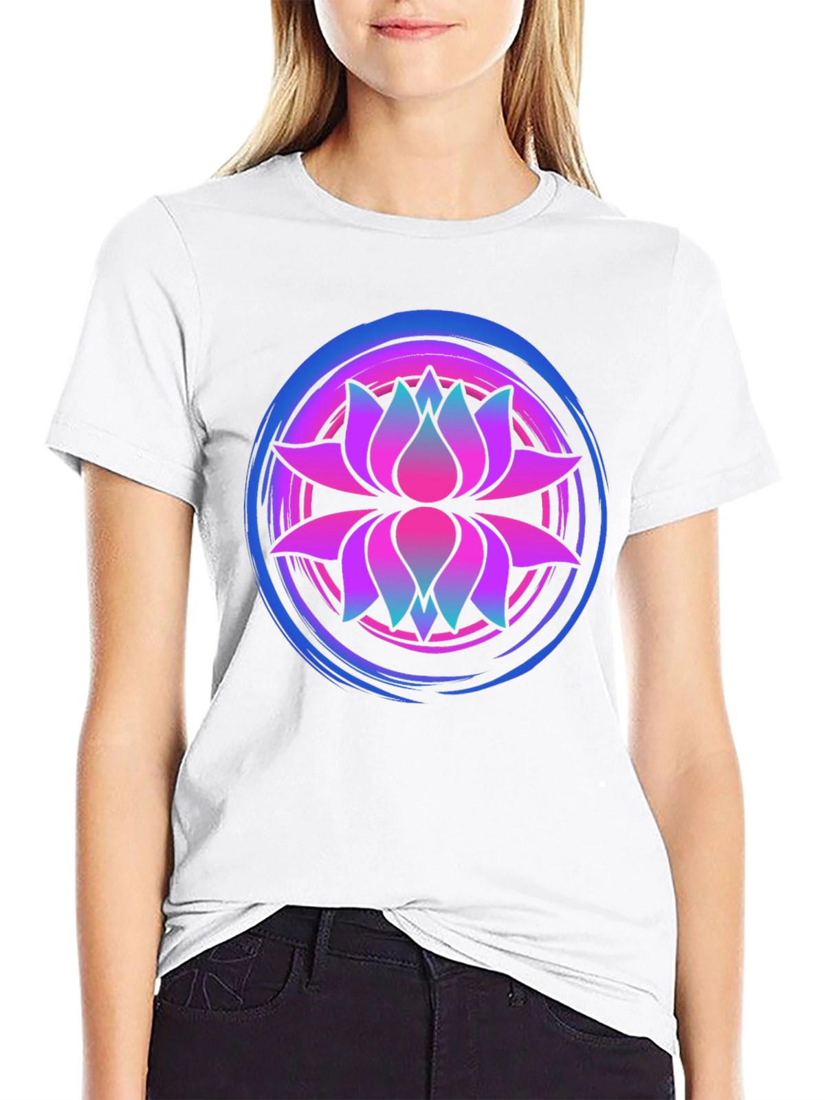Lotus Mandala Graphic Tee - Premium Comfort
