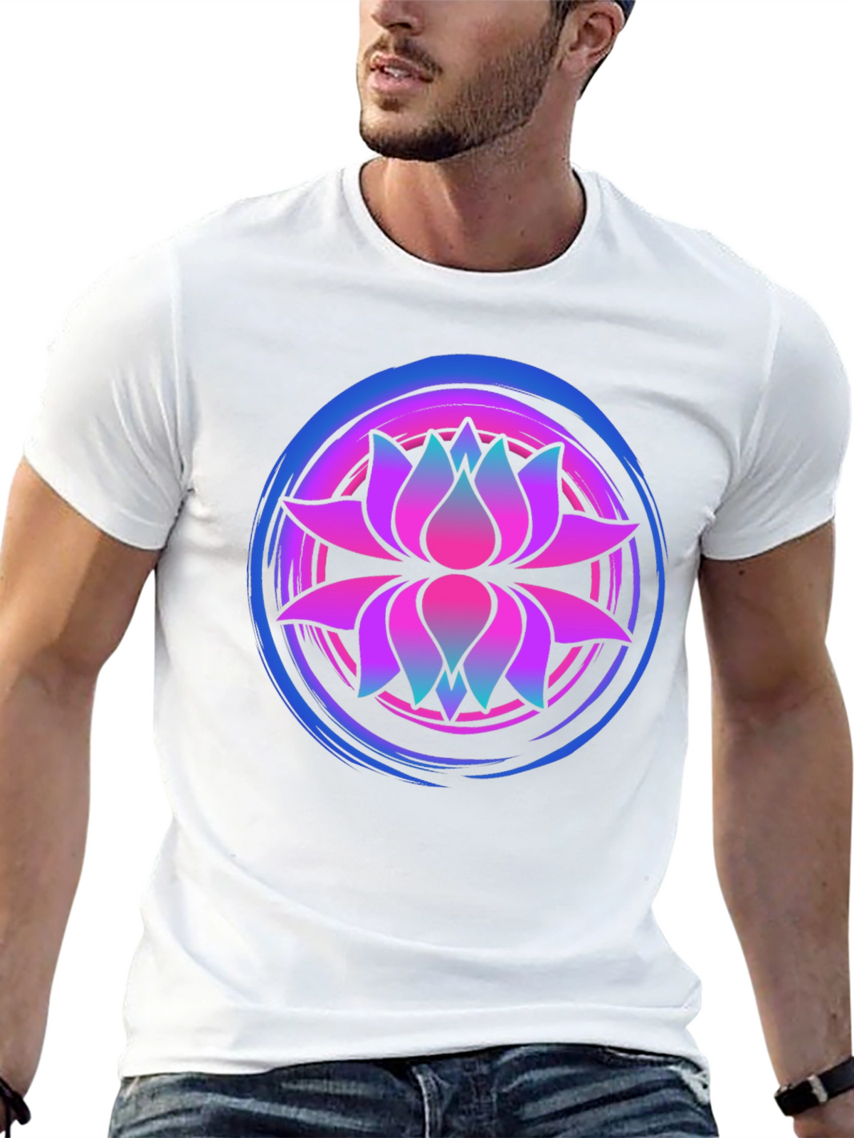 Lotus Mandala Graphic Tee - Premium Comfort