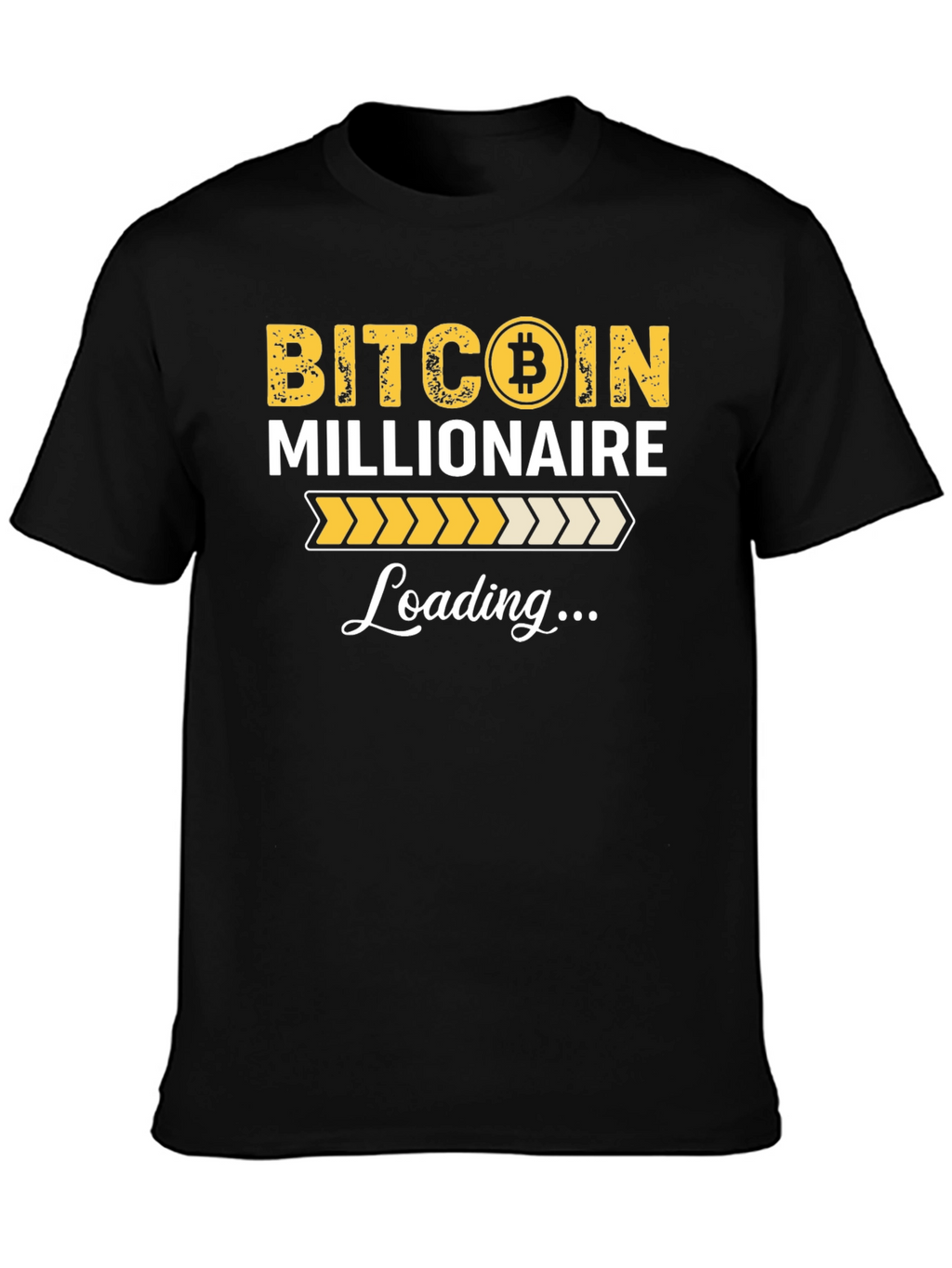 Bitcoin Millionaire Loading Black T-Shirt