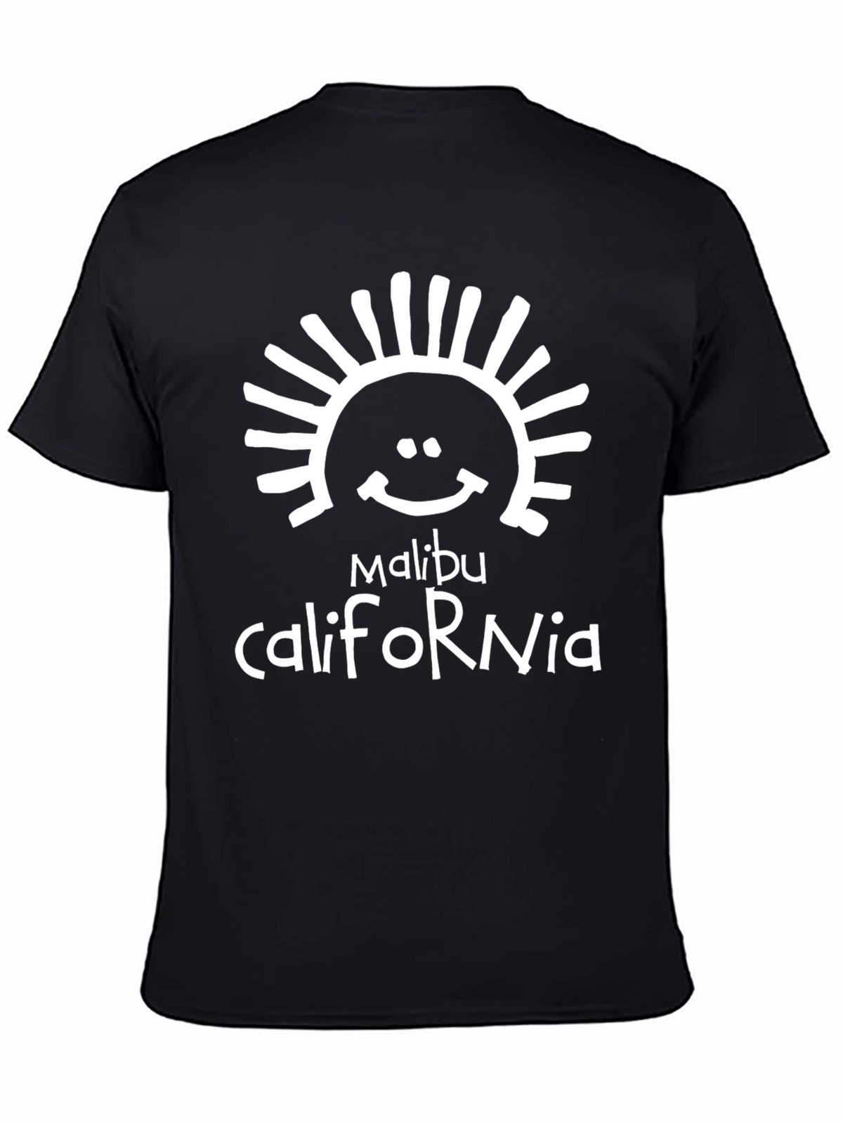 Malibu California Black Graphic T-Shirt