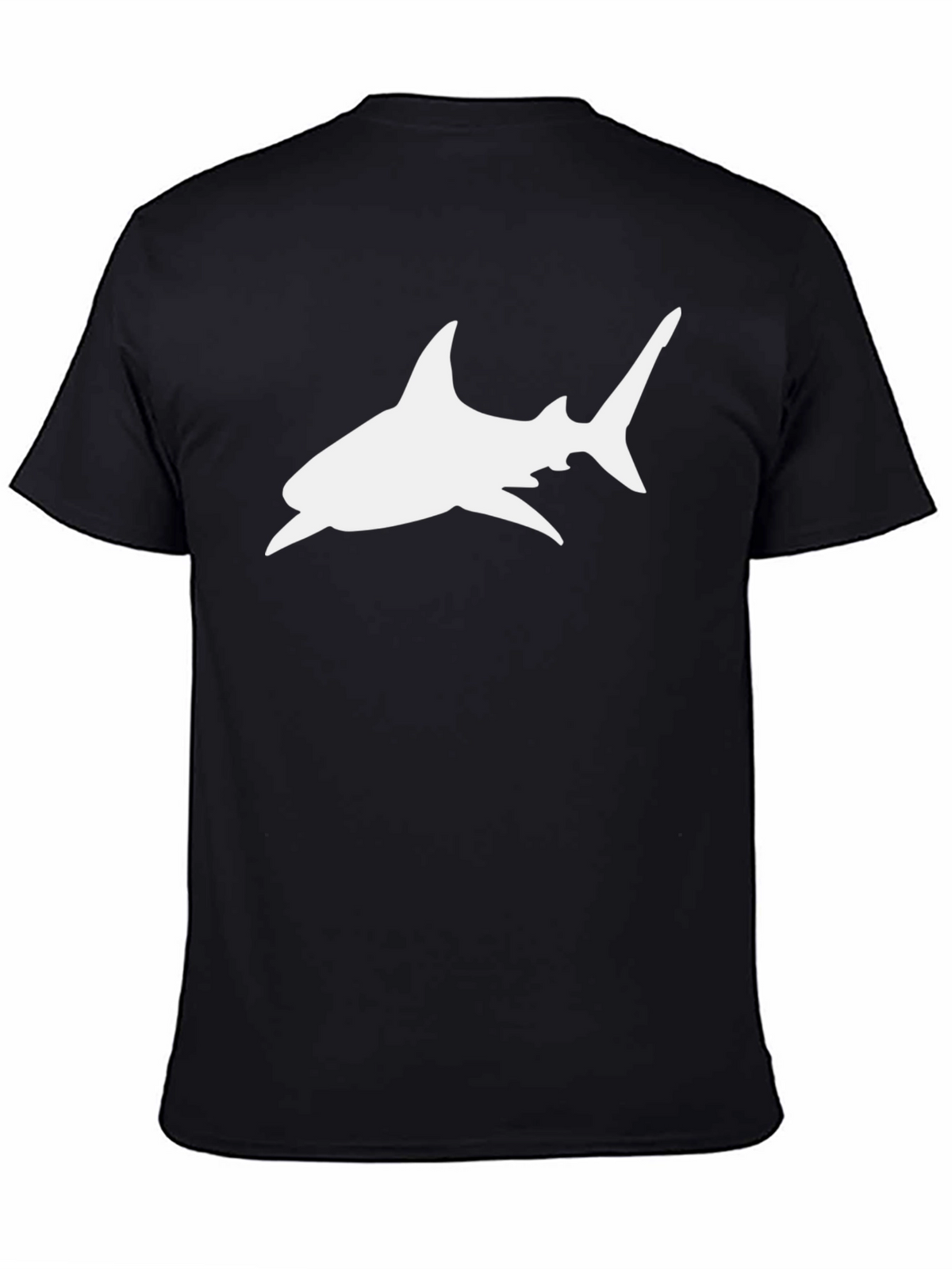 Black Shark Graphic Tee - Mens Casual T-Shirt