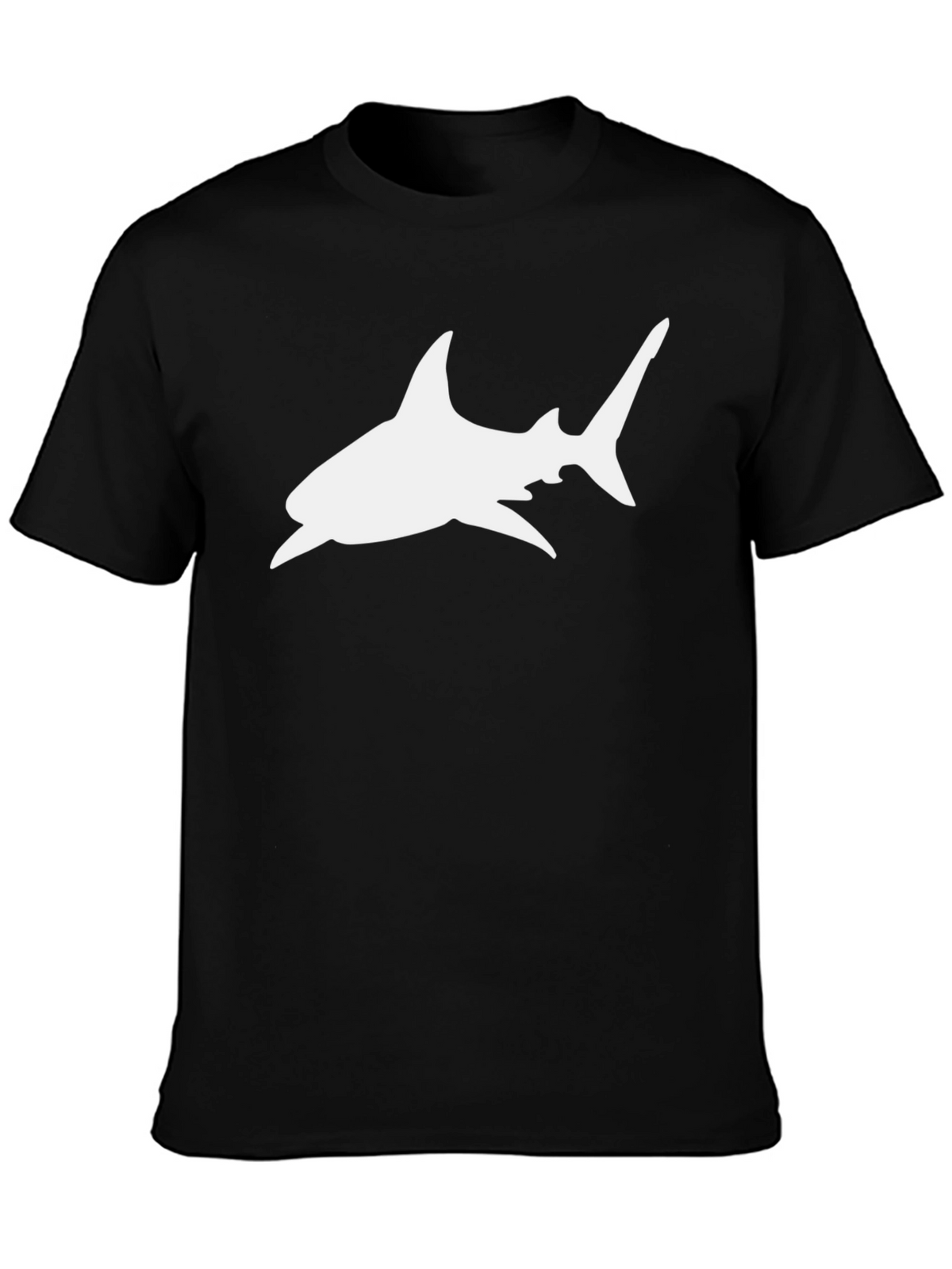 Black Shark Graphic Tee - Mens Casual T-Shirt