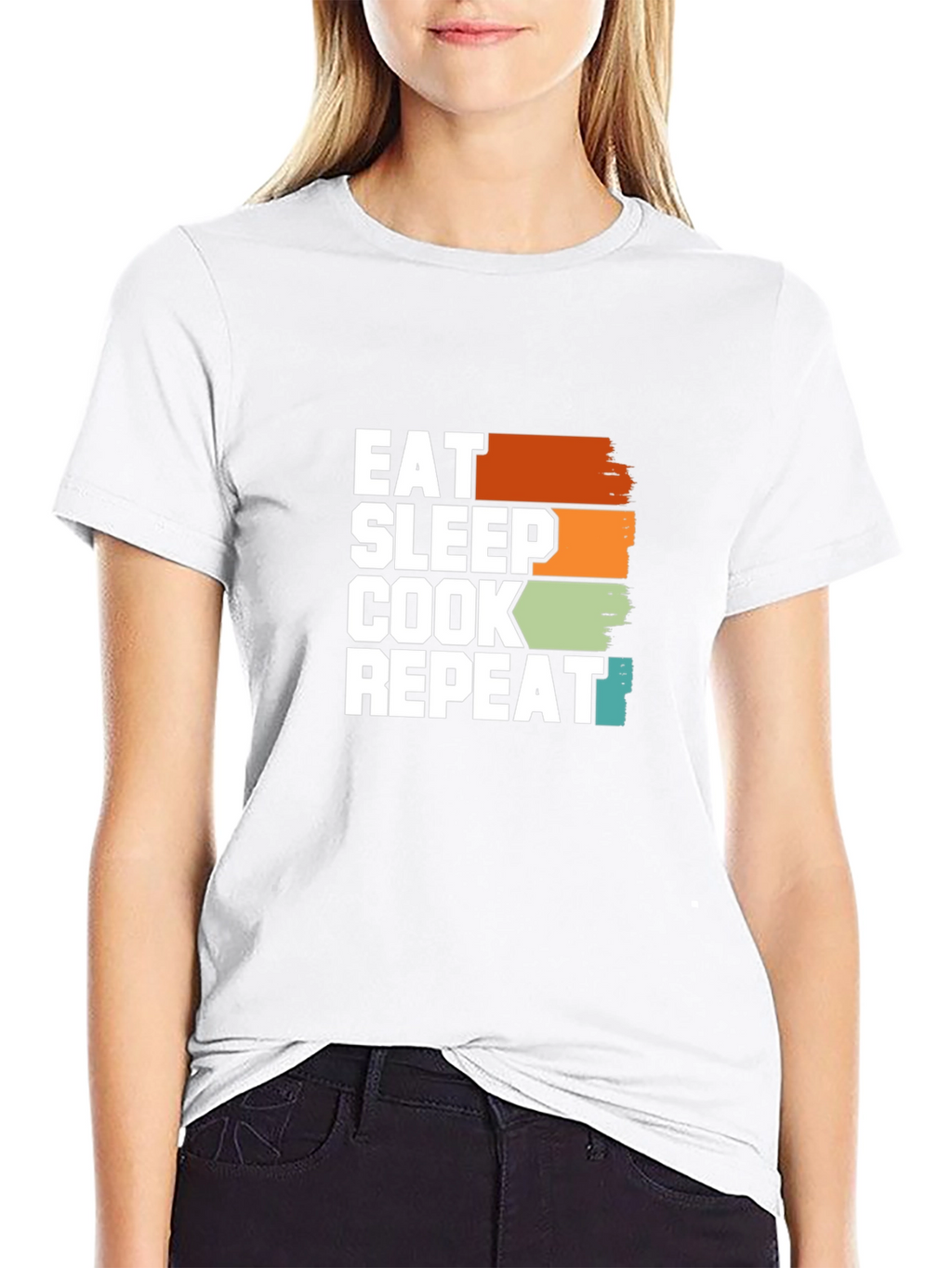 Eat Sleep Cook Repeat Graphic Tee