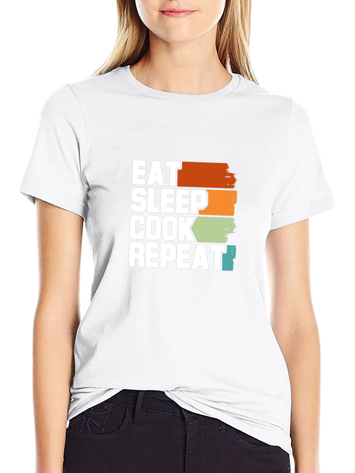 Eat Sleep Cook Repeat Graphic Tee