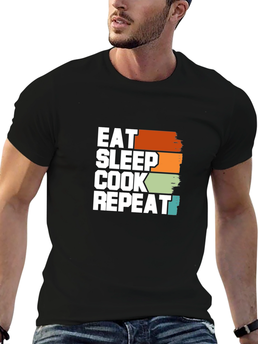 Eat Sleep Cook Repeat Graphic Tee