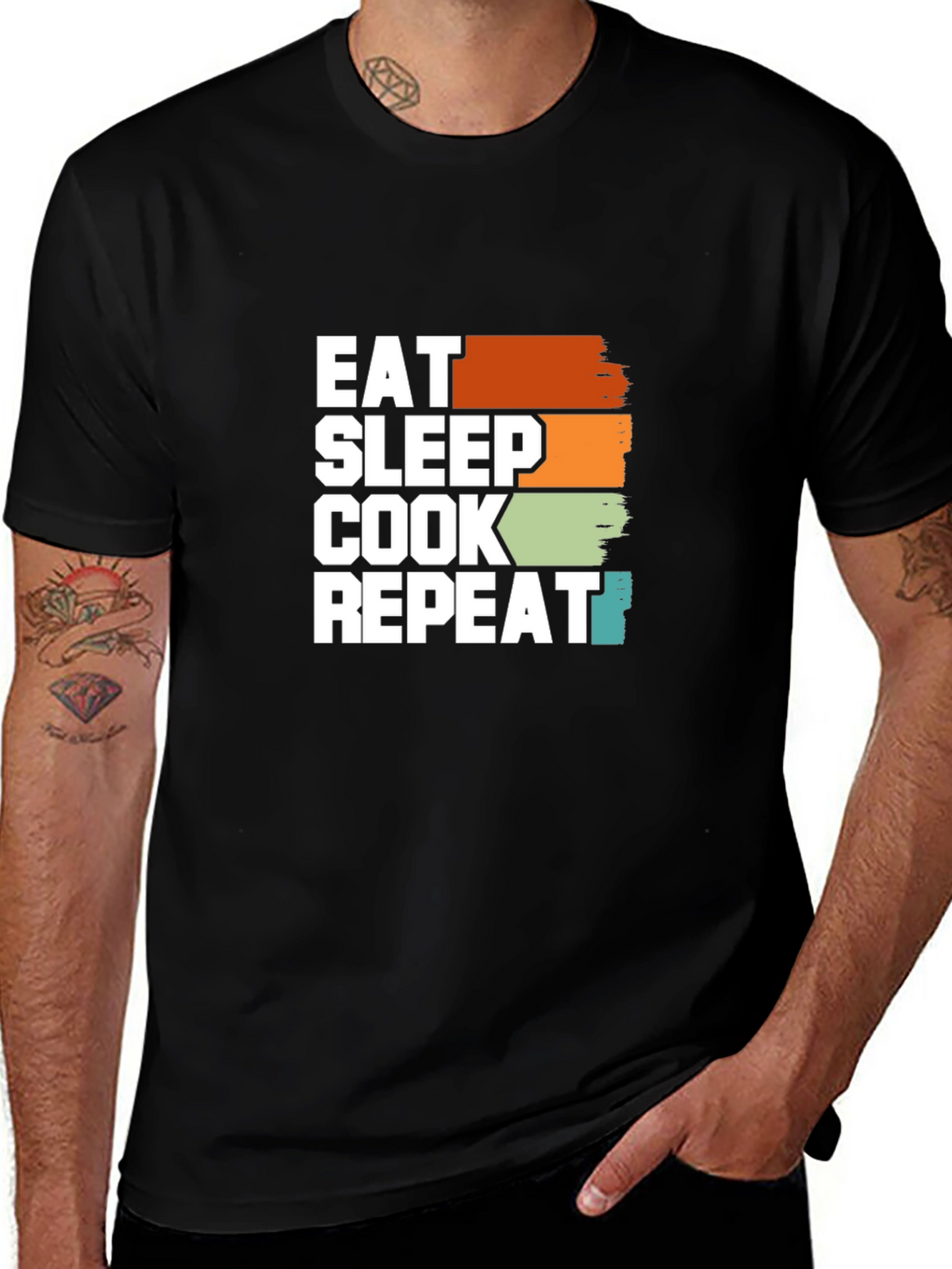 Eat Sleep Cook Repeat Graphic Tee