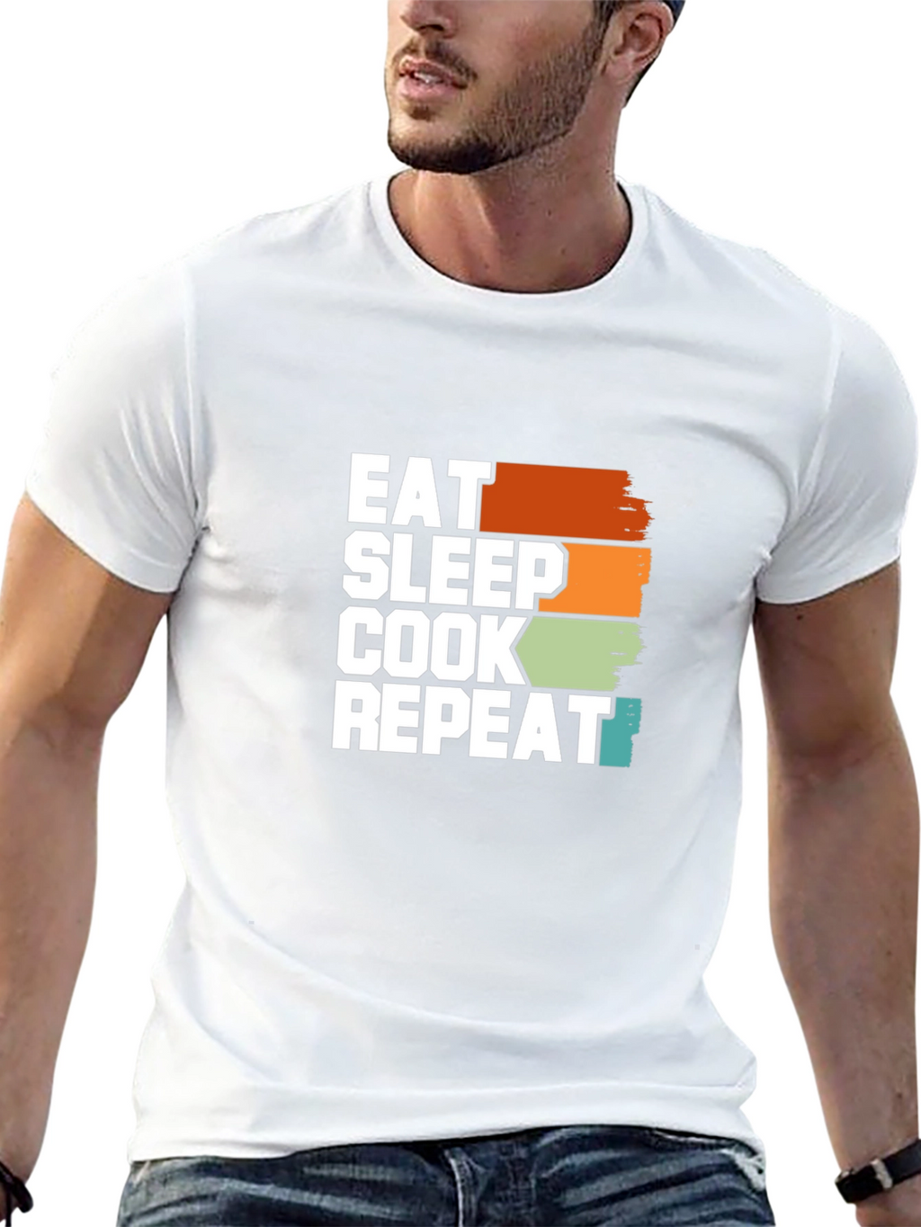 Eat Sleep Cook Repeat Graphic Tee