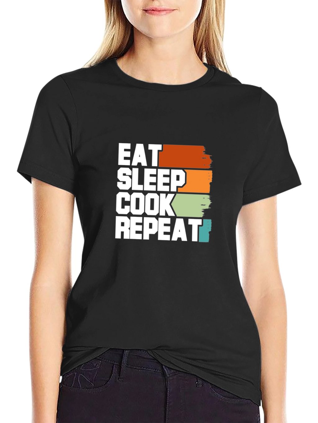 Eat Sleep Cook Repeat Graphic Tee