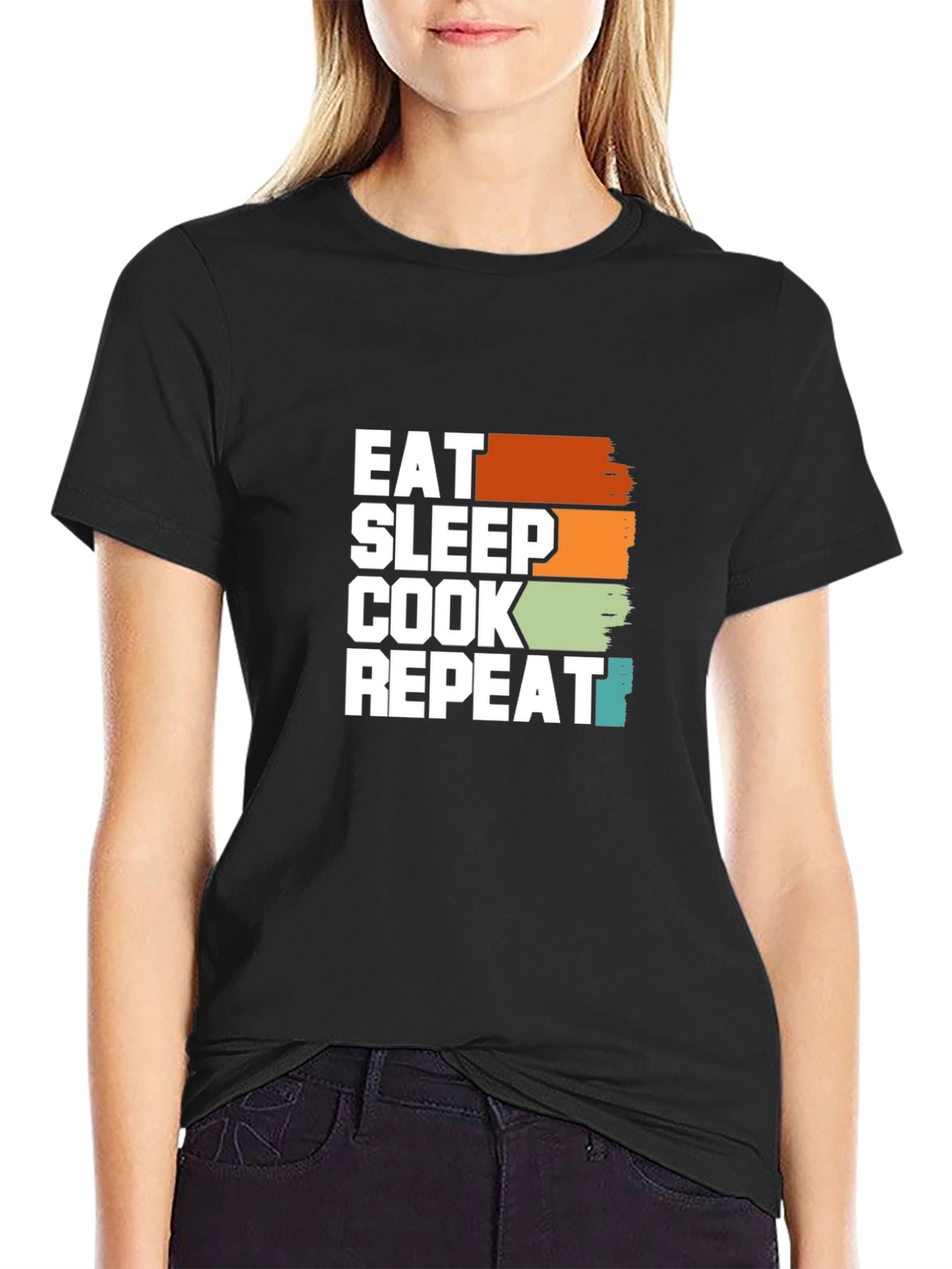 Eat Sleep Cook Repeat Graphic Tee