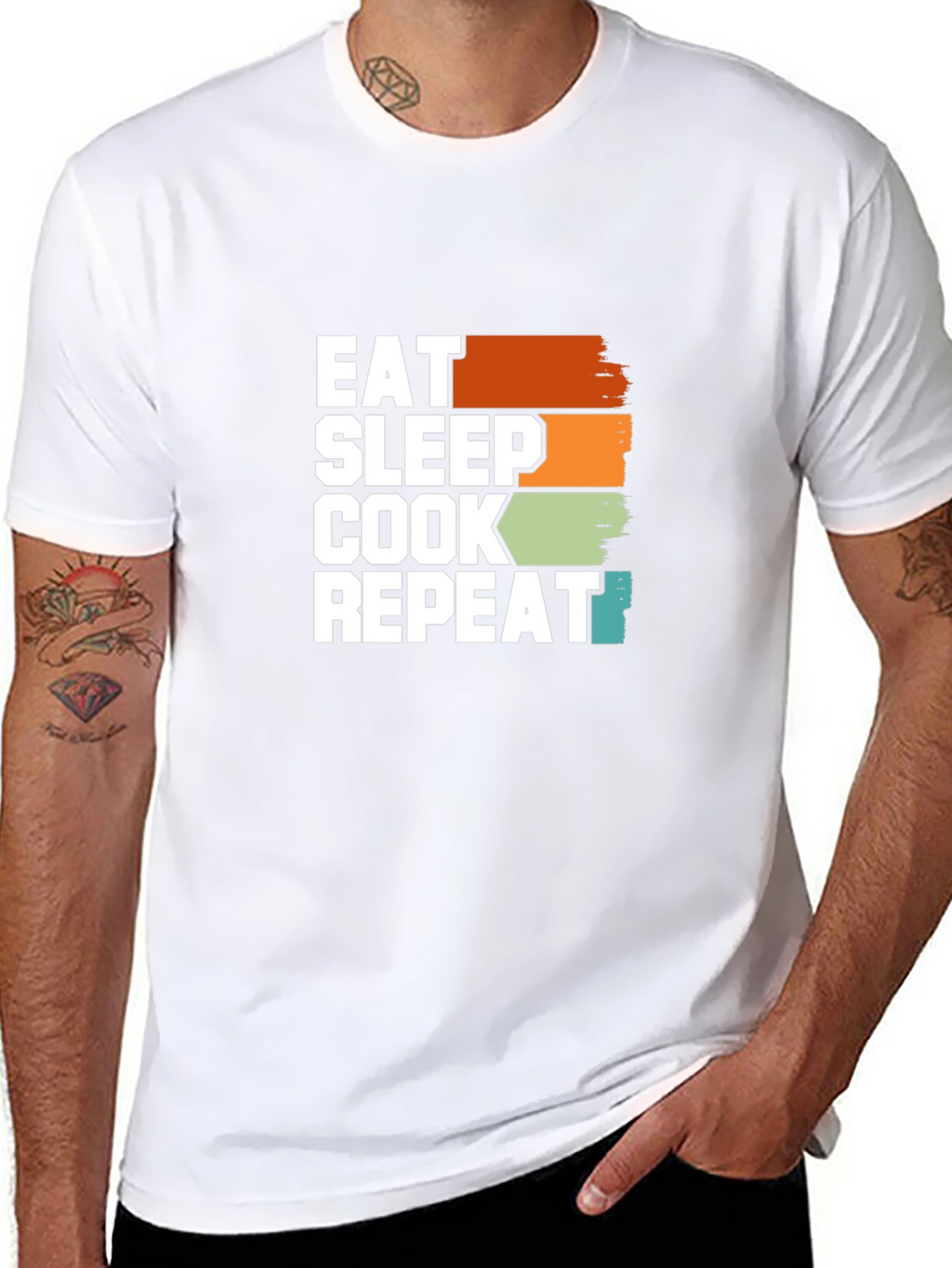 Eat Sleep Cook Repeat Graphic Tee