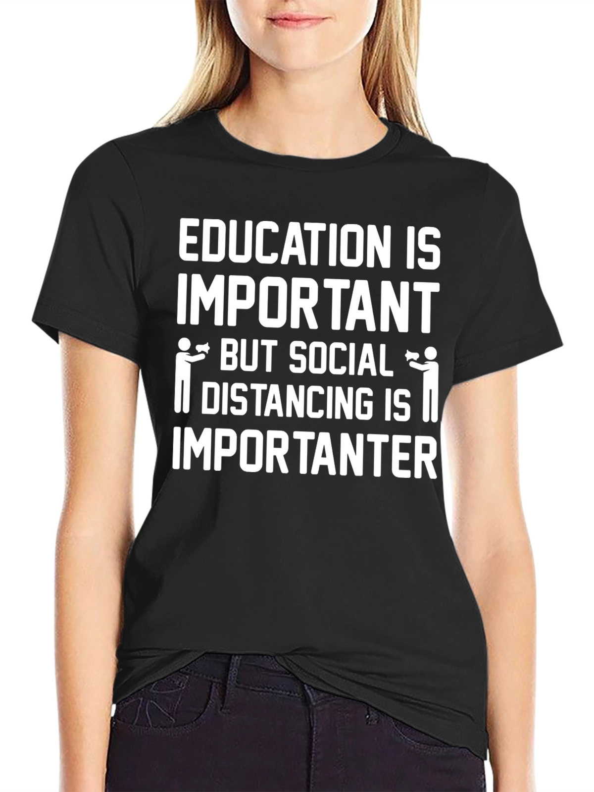 Education vs. Social Distancing Graphic Tee