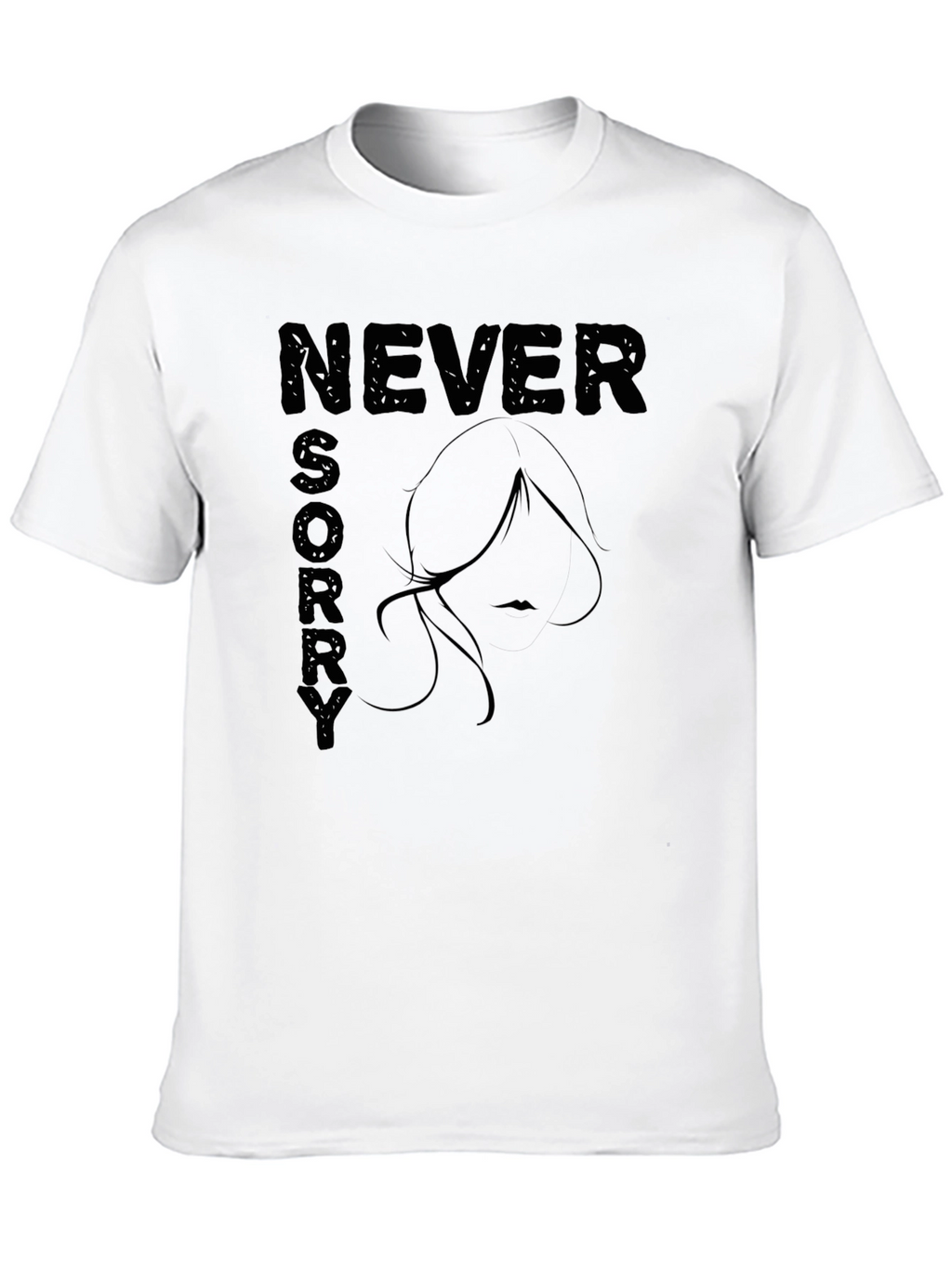 Never Sorry Graphic Tee - Black T-Shirt