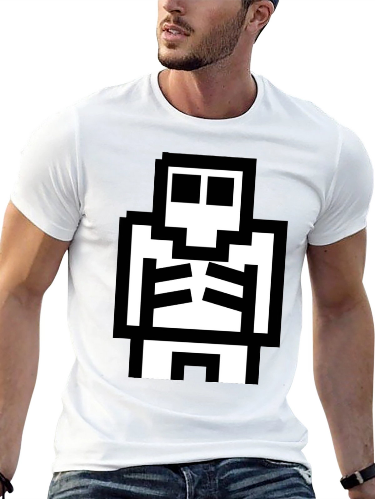 Pixel Skeleton Graphic Tee