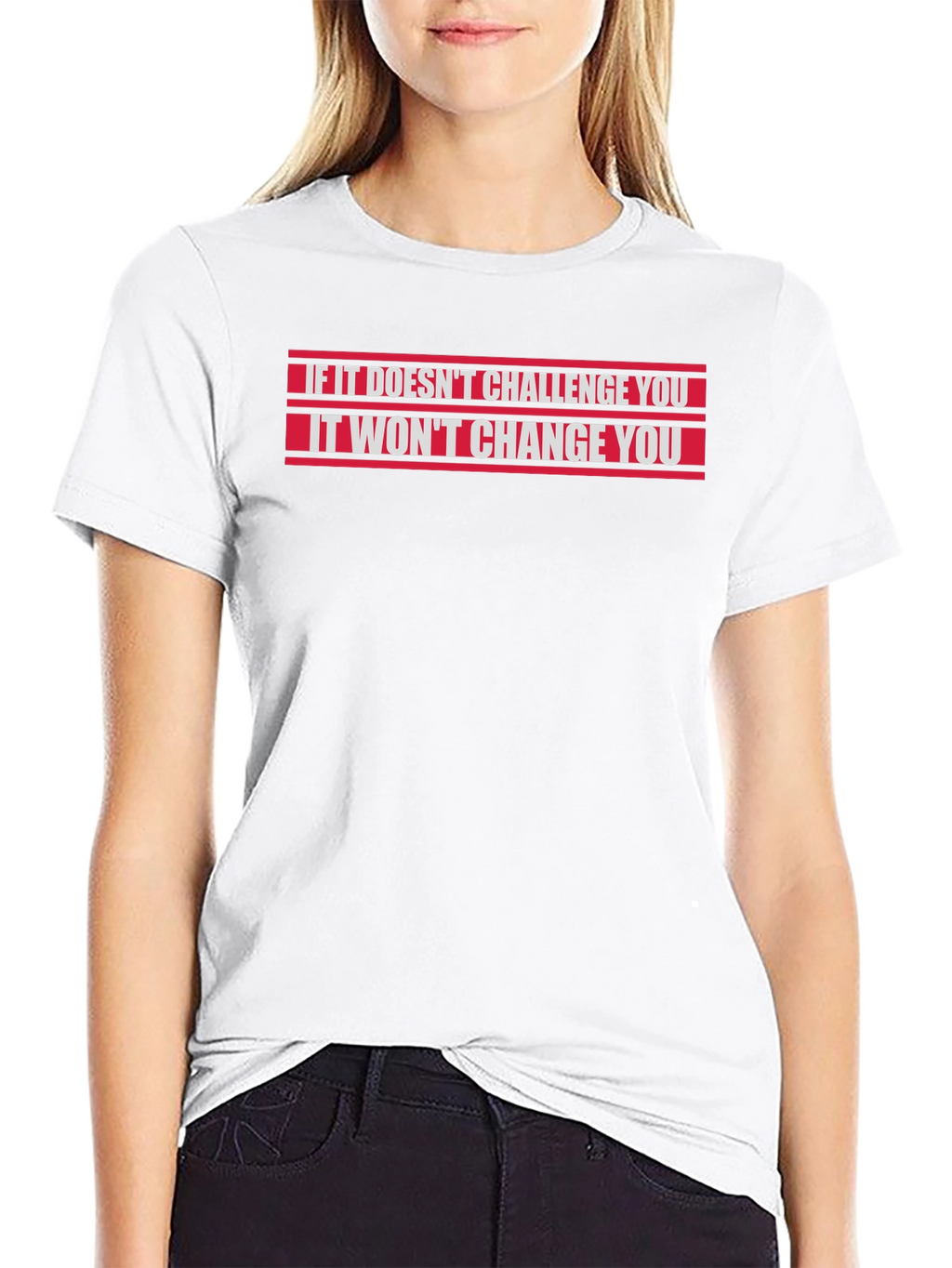 Challenge Yourself Black Graphic T-Shirt