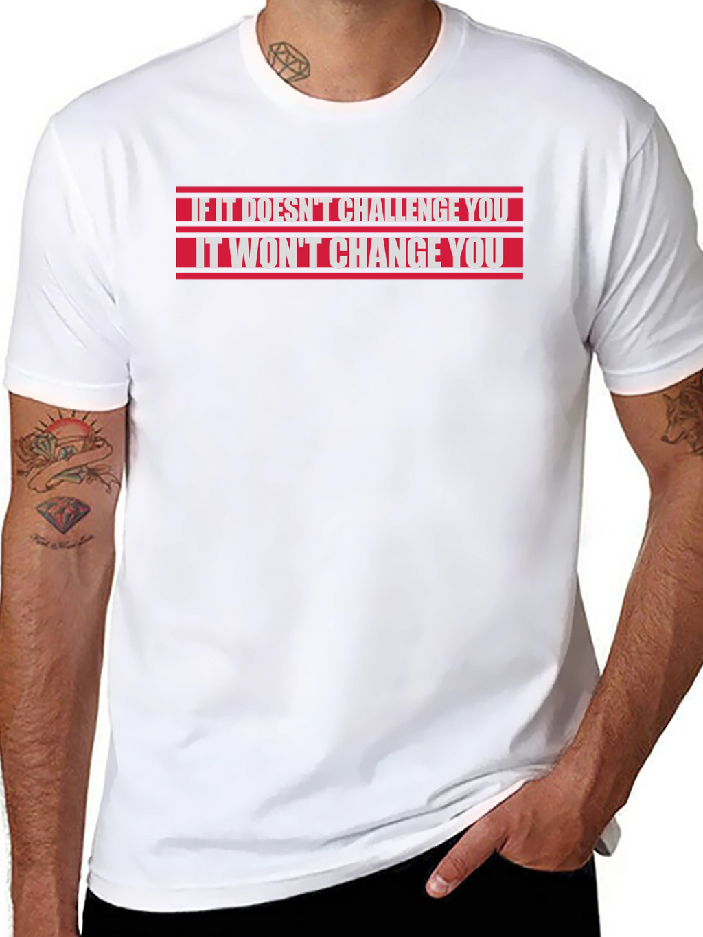 Challenge Yourself Black Graphic T-Shirt