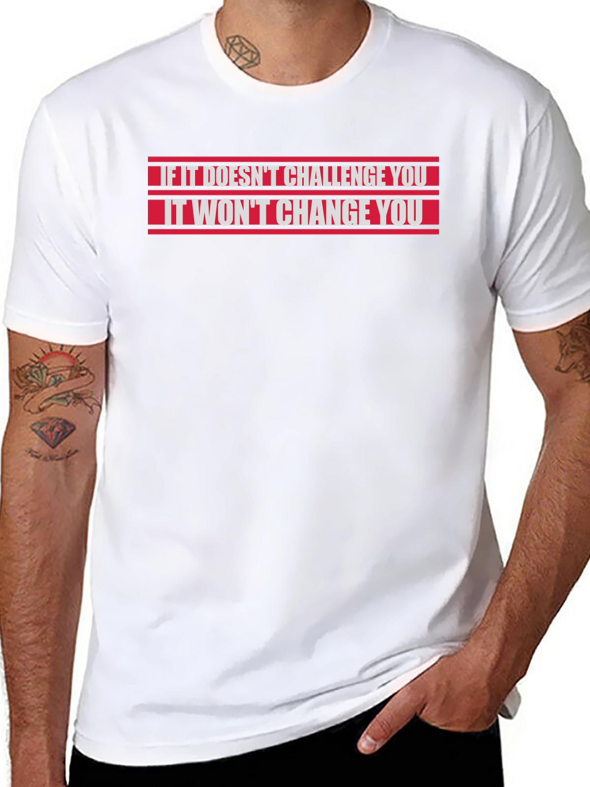 Challenge Yourself Black Graphic T-Shirt